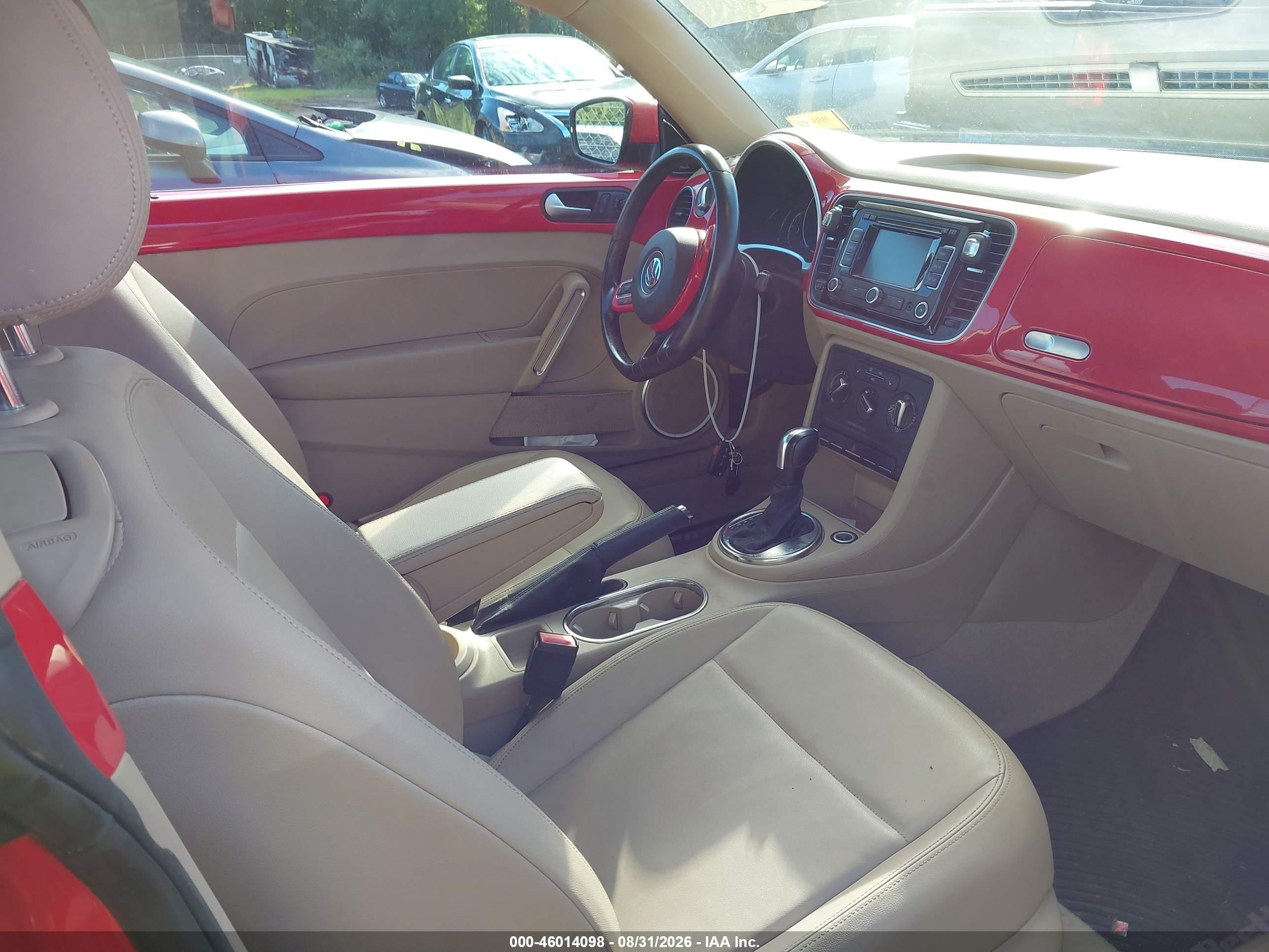 2013 Volkswagen Beetle 2.5l Red vin: 3VWJP7AT6DM600751