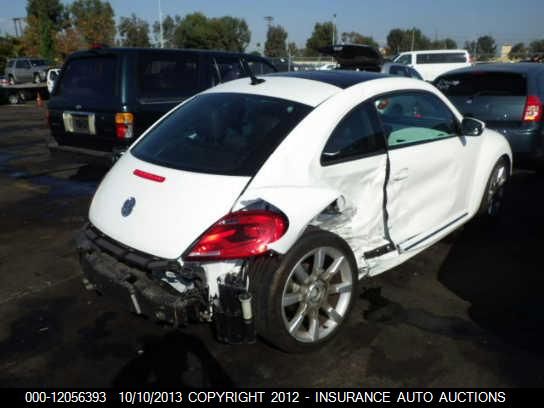 2012 Volkswagen Beetle 2.5l W/sunroof Sound & Nav vin: 3VWJP7AT7CM626788