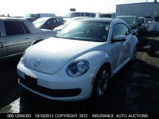 2012 Volkswagen Beetle 2.5l W/sunroof Sound & Nav vin: 3VWJP7AT7CM626788