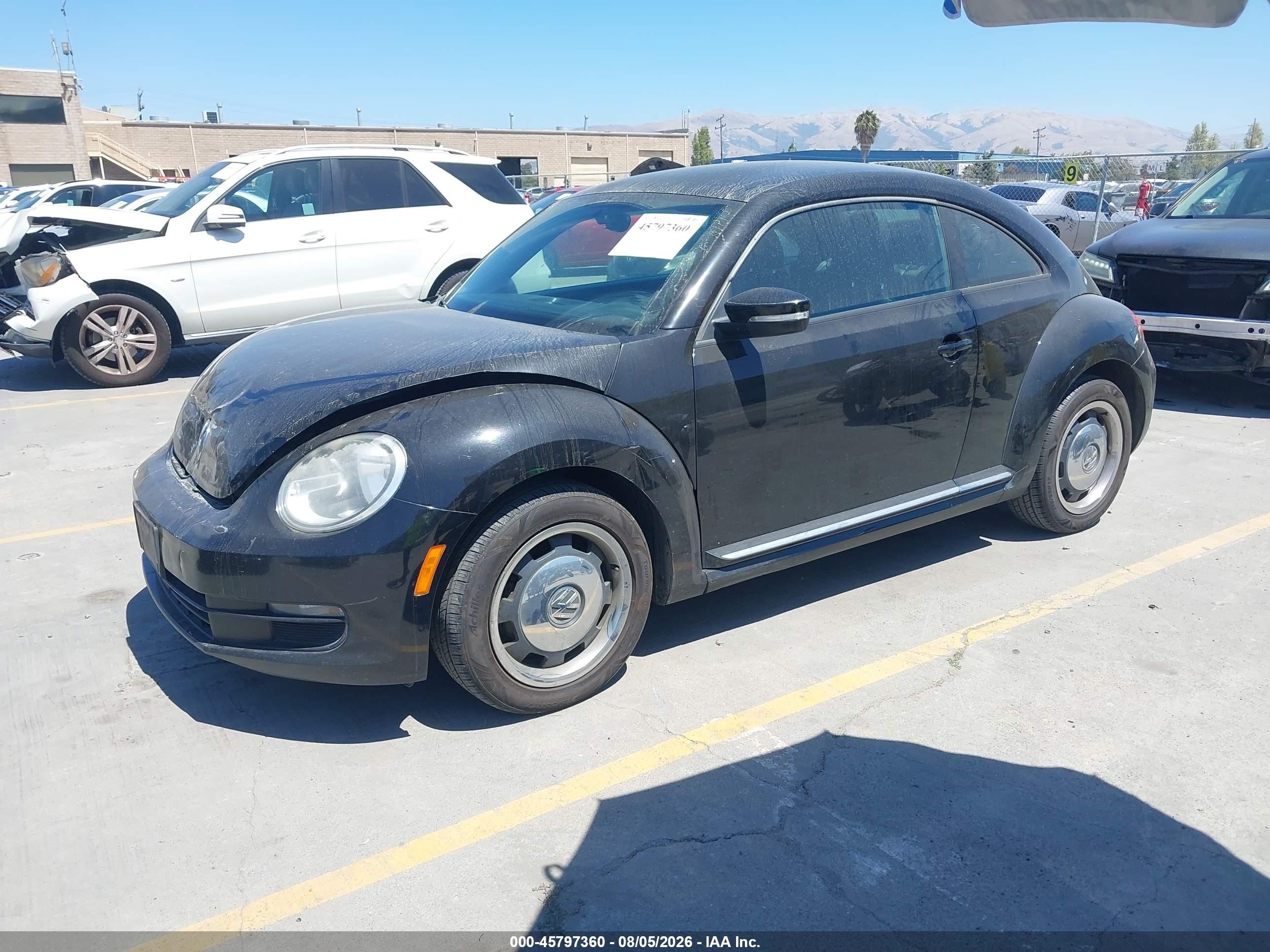 2012 Volkswagen Beetle 2.5l Black vin: 3VWJP7AT7CM632476