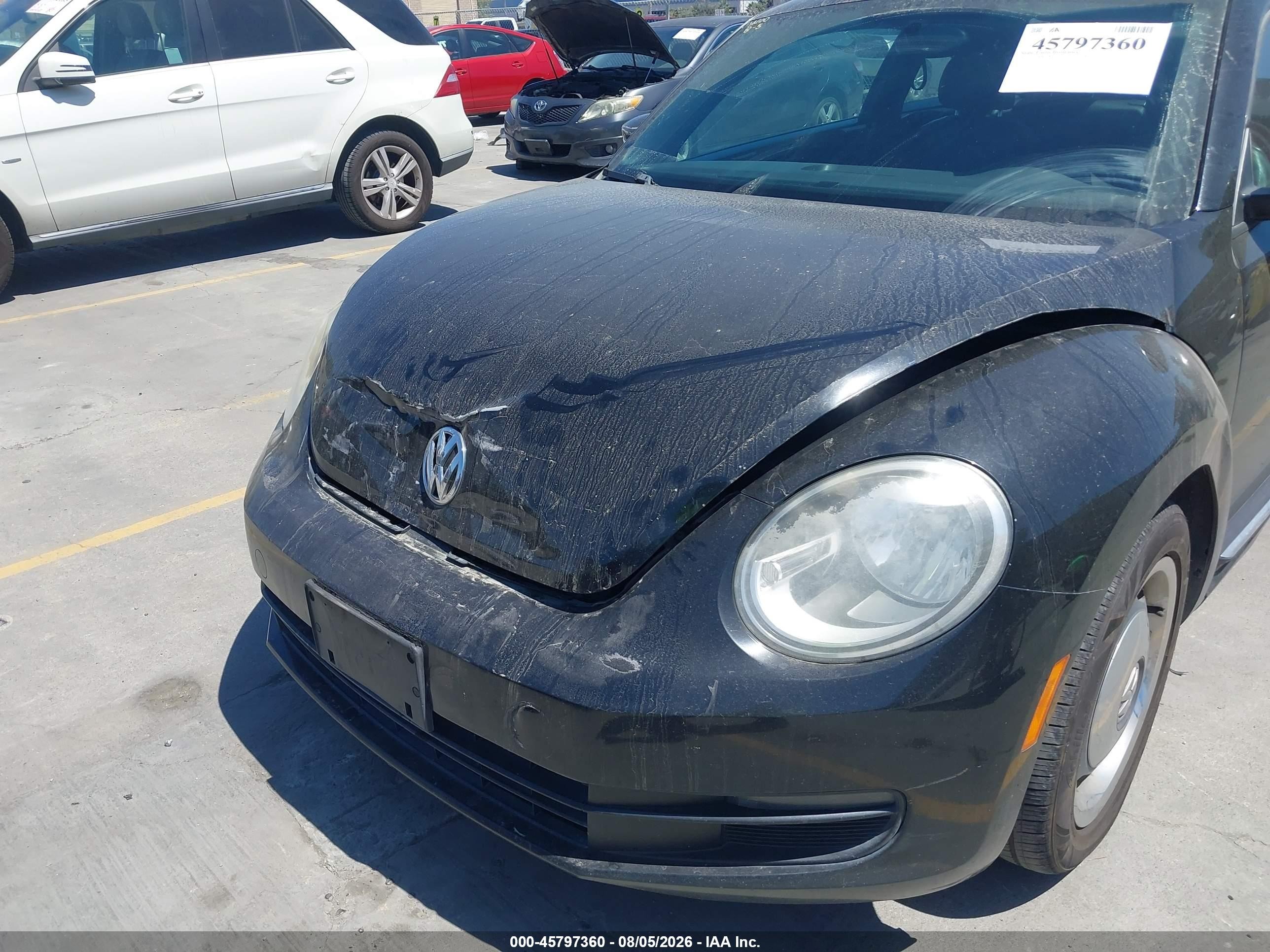 2012 Volkswagen Beetle 2.5l Black vin: 3VWJP7AT7CM632476