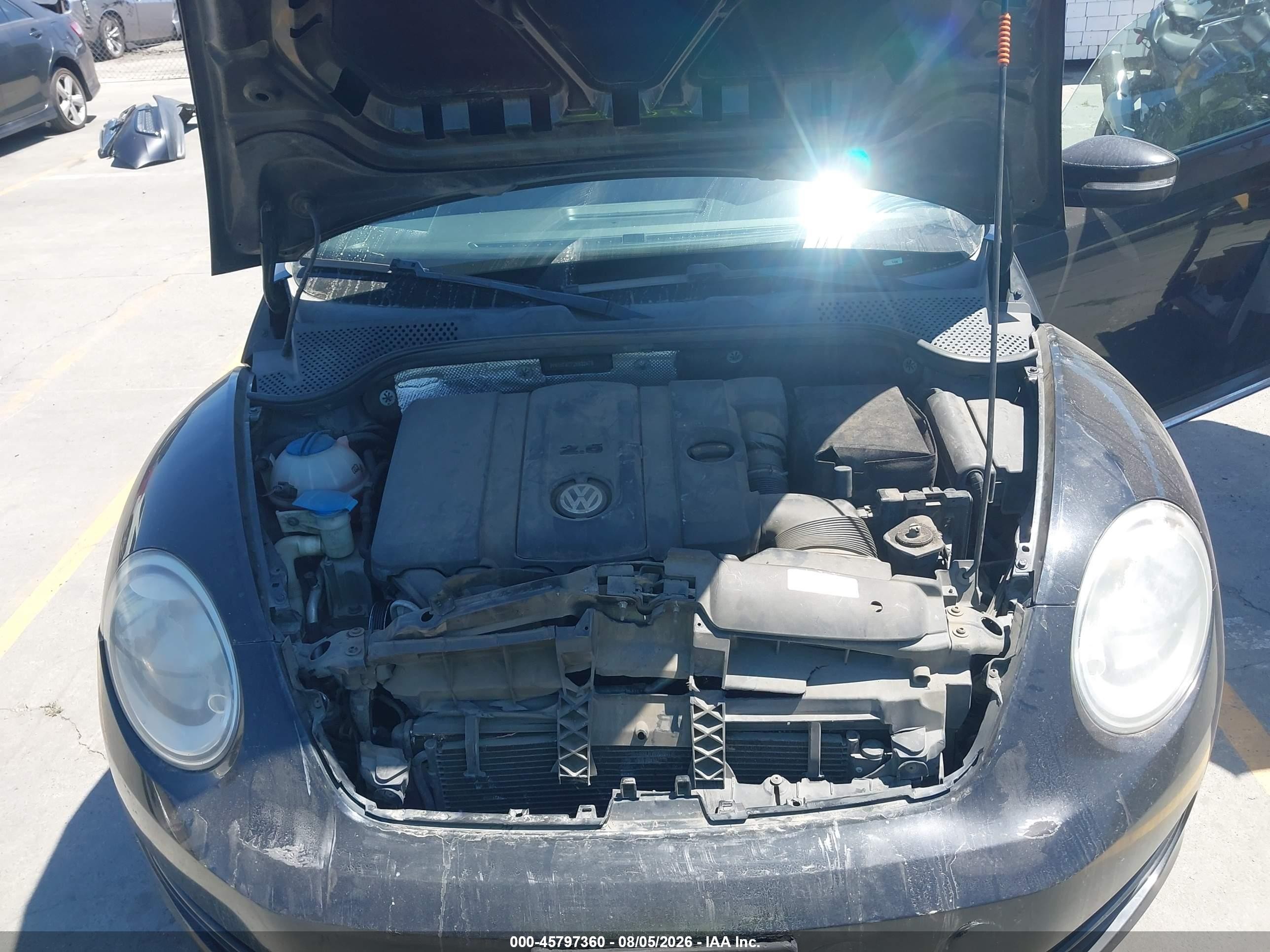 2012 Volkswagen Beetle 2.5l Black vin: 3VWJP7AT7CM632476