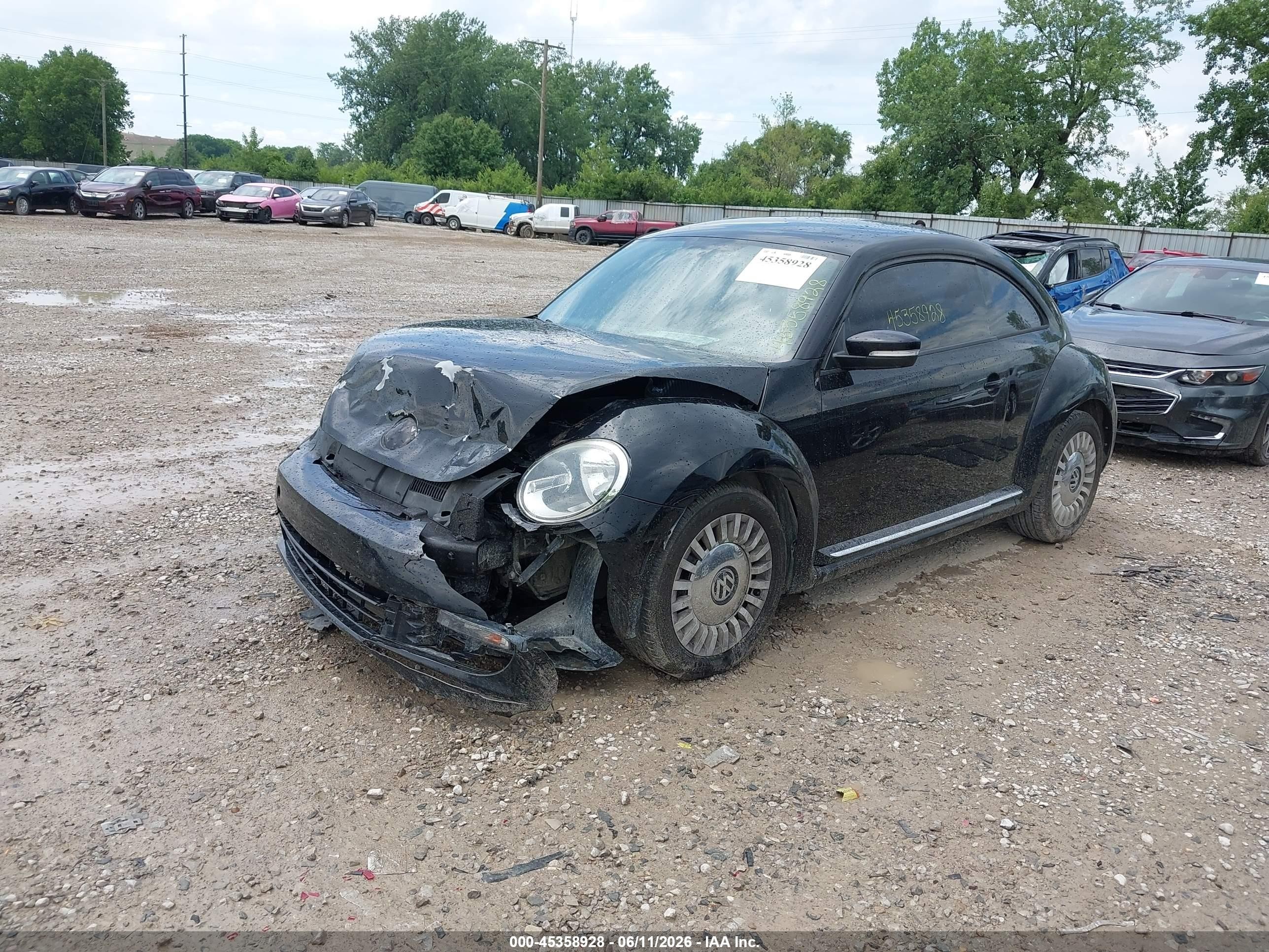 2014 Volkswagen Beetle 2.5l Black vin: 3VWJP7AT7EM614417
