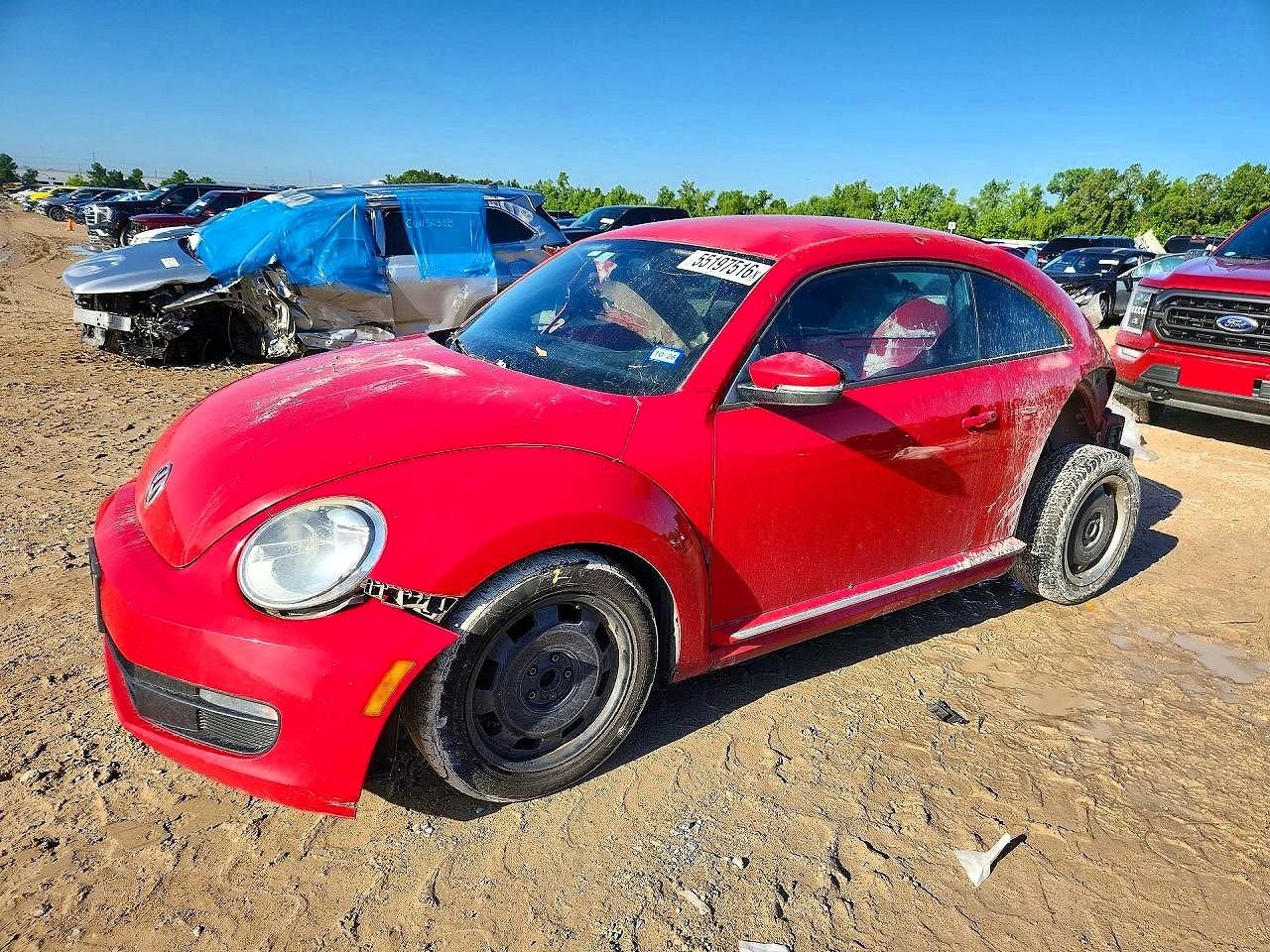 2012 Volkswagen Beetle Red vin: 3VWJP7AT8CM603102