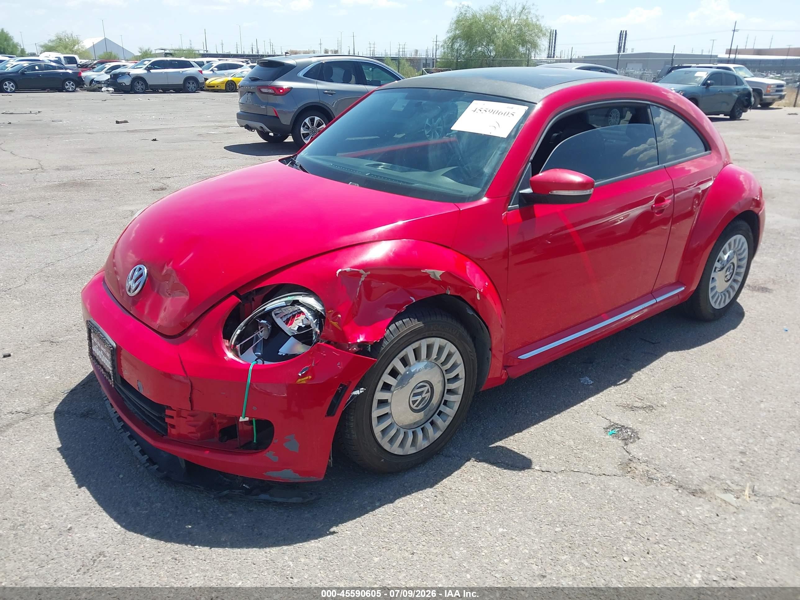 2014 Volkswagen Beetle 2.5l Красный vin: 3VWJP7AT9EM612992