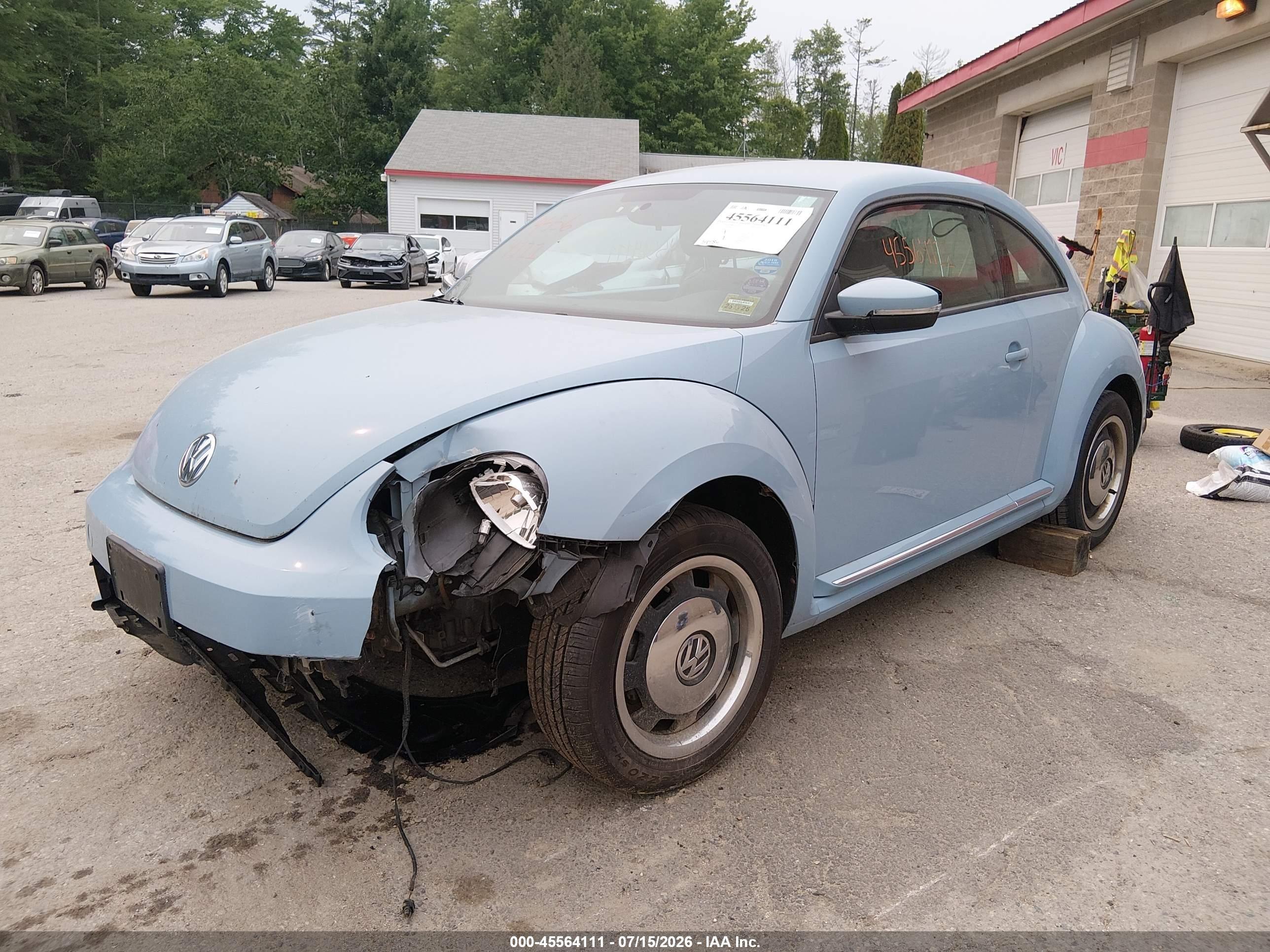 2012 Volkswagen Beetle 2.5l Blue vin: 3VWJP7ATXCM601075