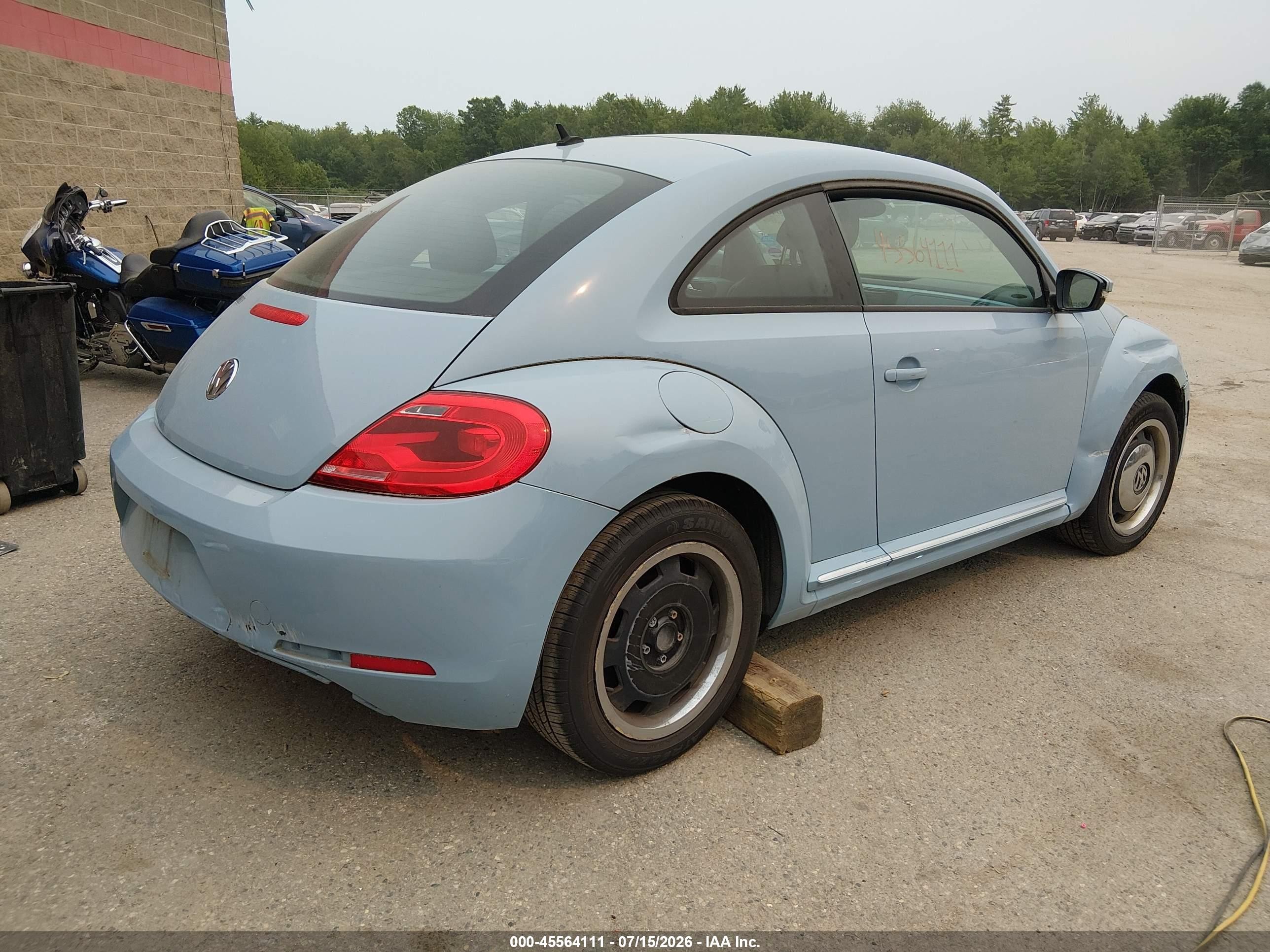 2012 Volkswagen Beetle 2.5l Blue vin: 3VWJP7ATXCM601075