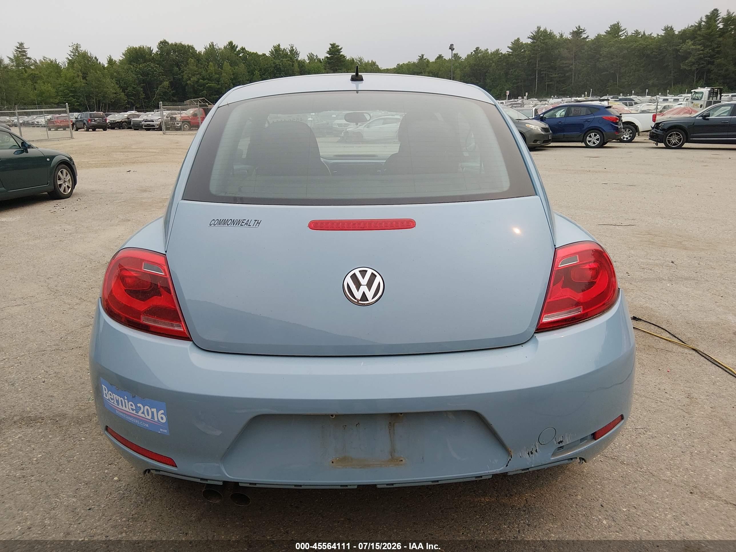2012 Volkswagen Beetle 2.5l Blue vin: 3VWJP7ATXCM601075