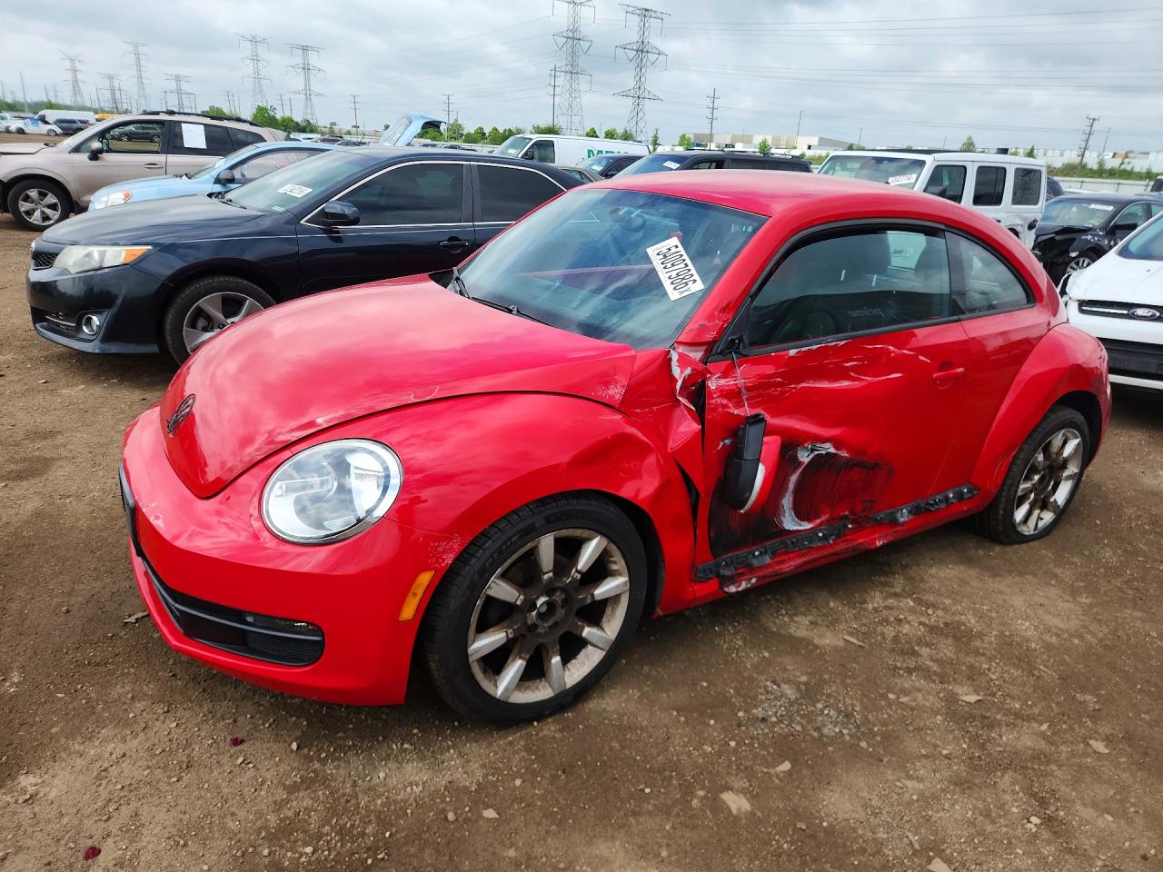 2012 Volkswagen Beetle Красный vin: 3VWJP7ATXCM602176