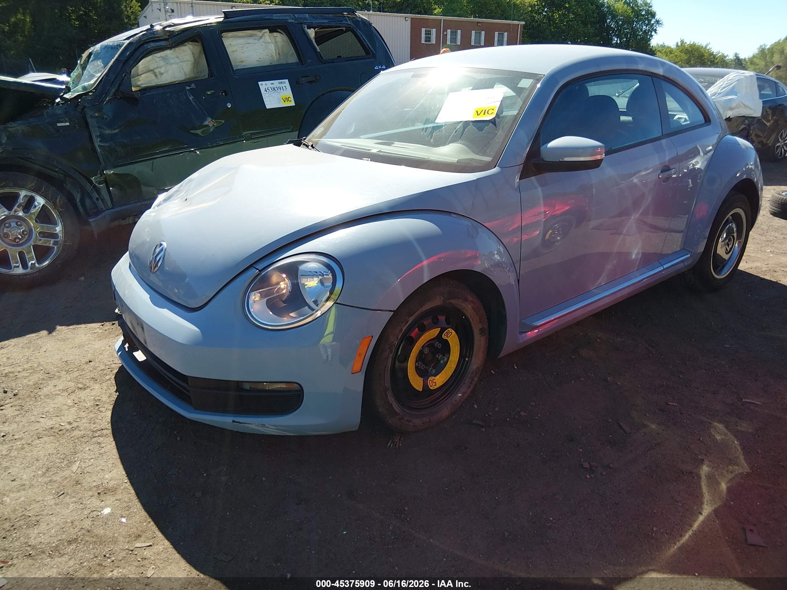 2012 Volkswagen Beetle 2.5l Light Blue vin: 3VWJP7ATXCM613520