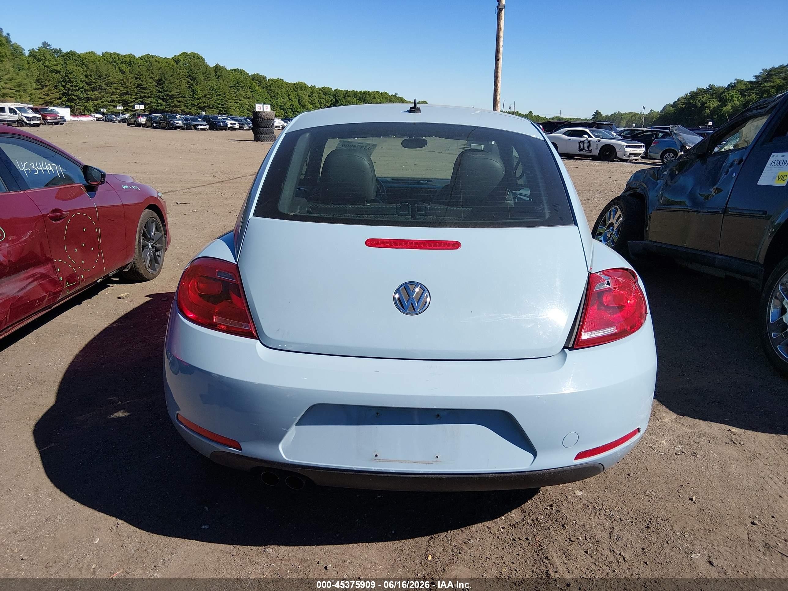 2012 Volkswagen Beetle 2.5l Light Blue vin: 3VWJP7ATXCM613520