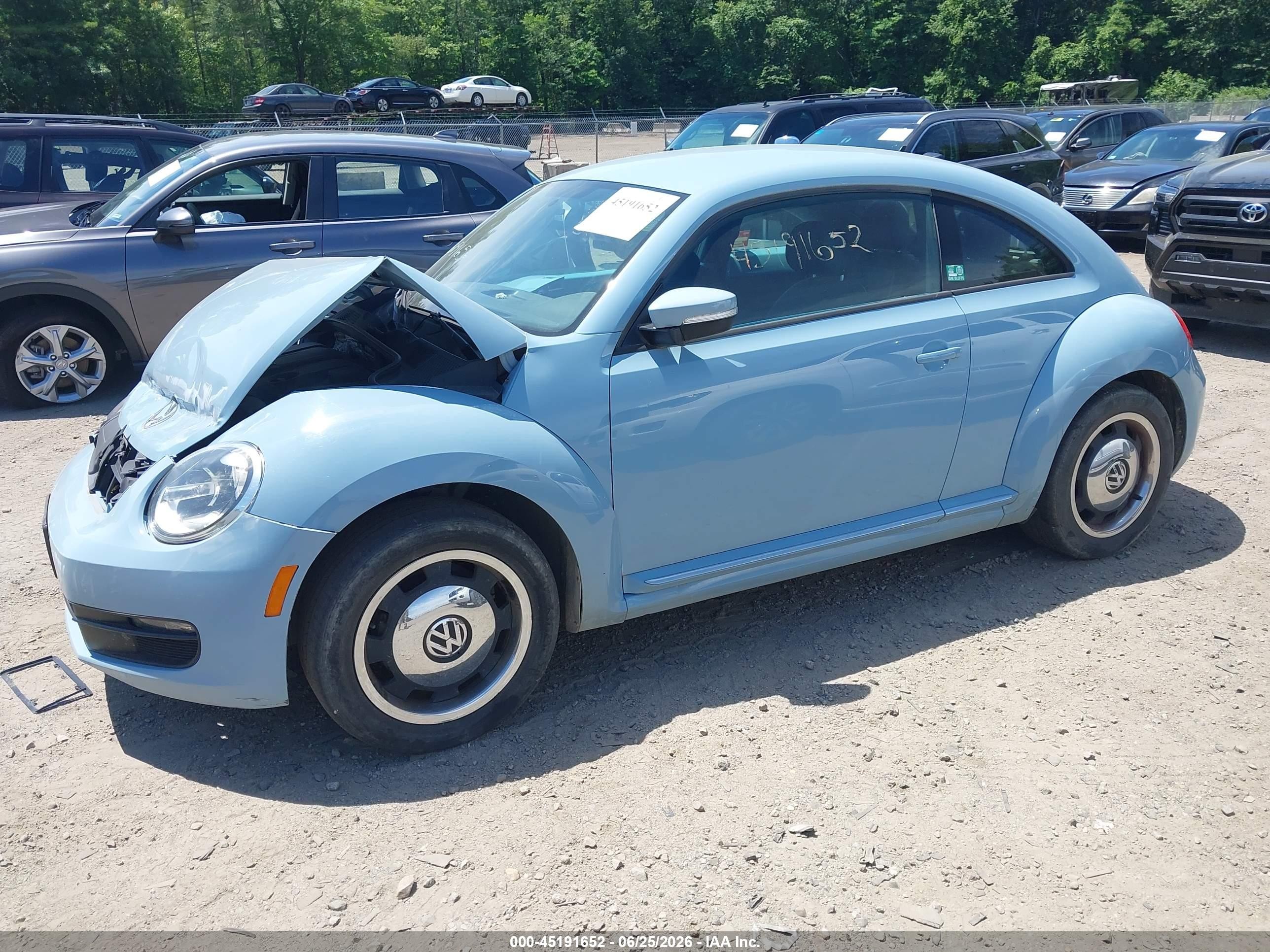 2012 Volkswagen Beetle 2.5l Blue vin: 3VWJP7ATXCM624503