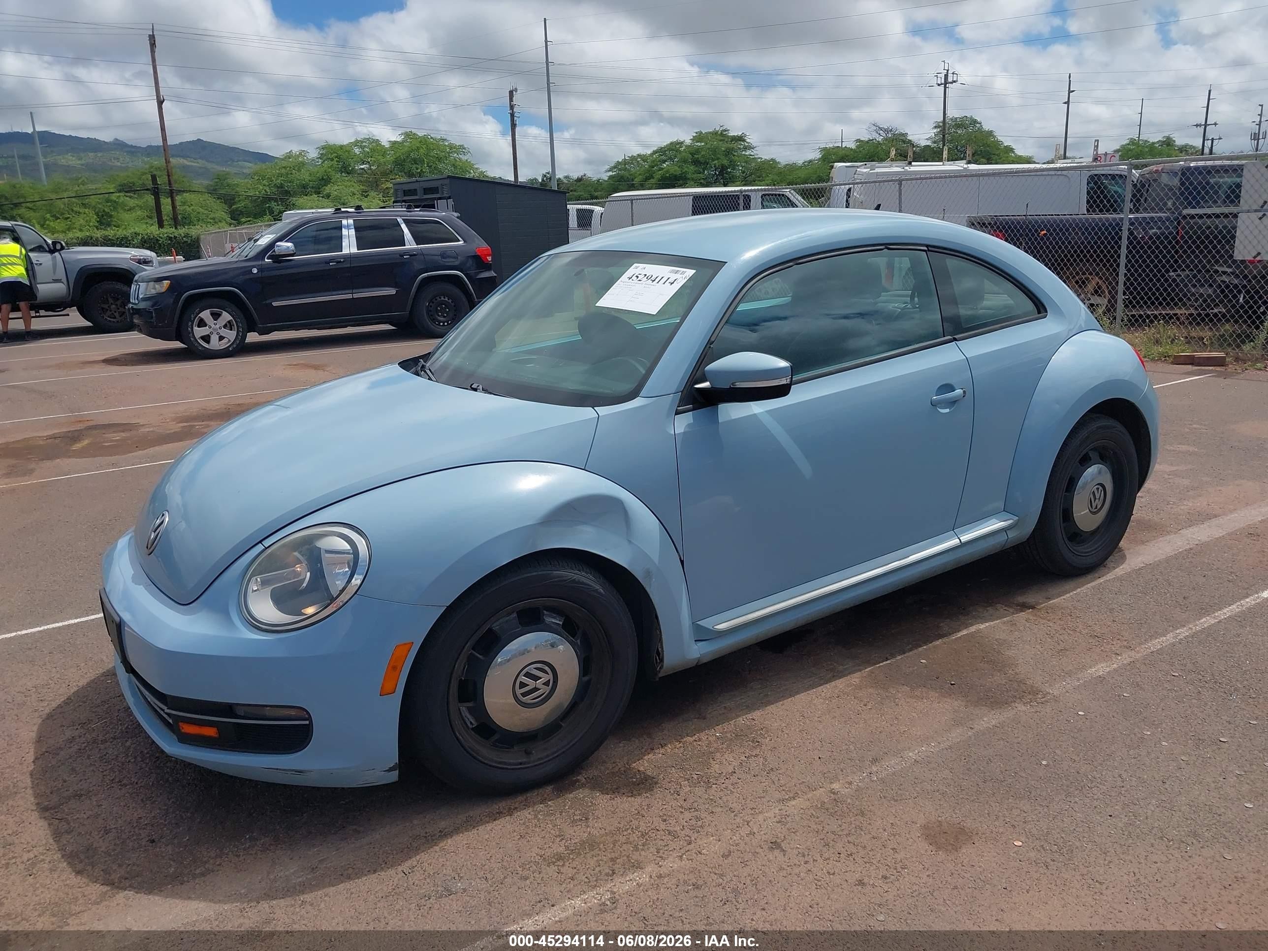 2012 Volkswagen Beetle 2.5l Blue vin: 3VWJP7ATXCM657842