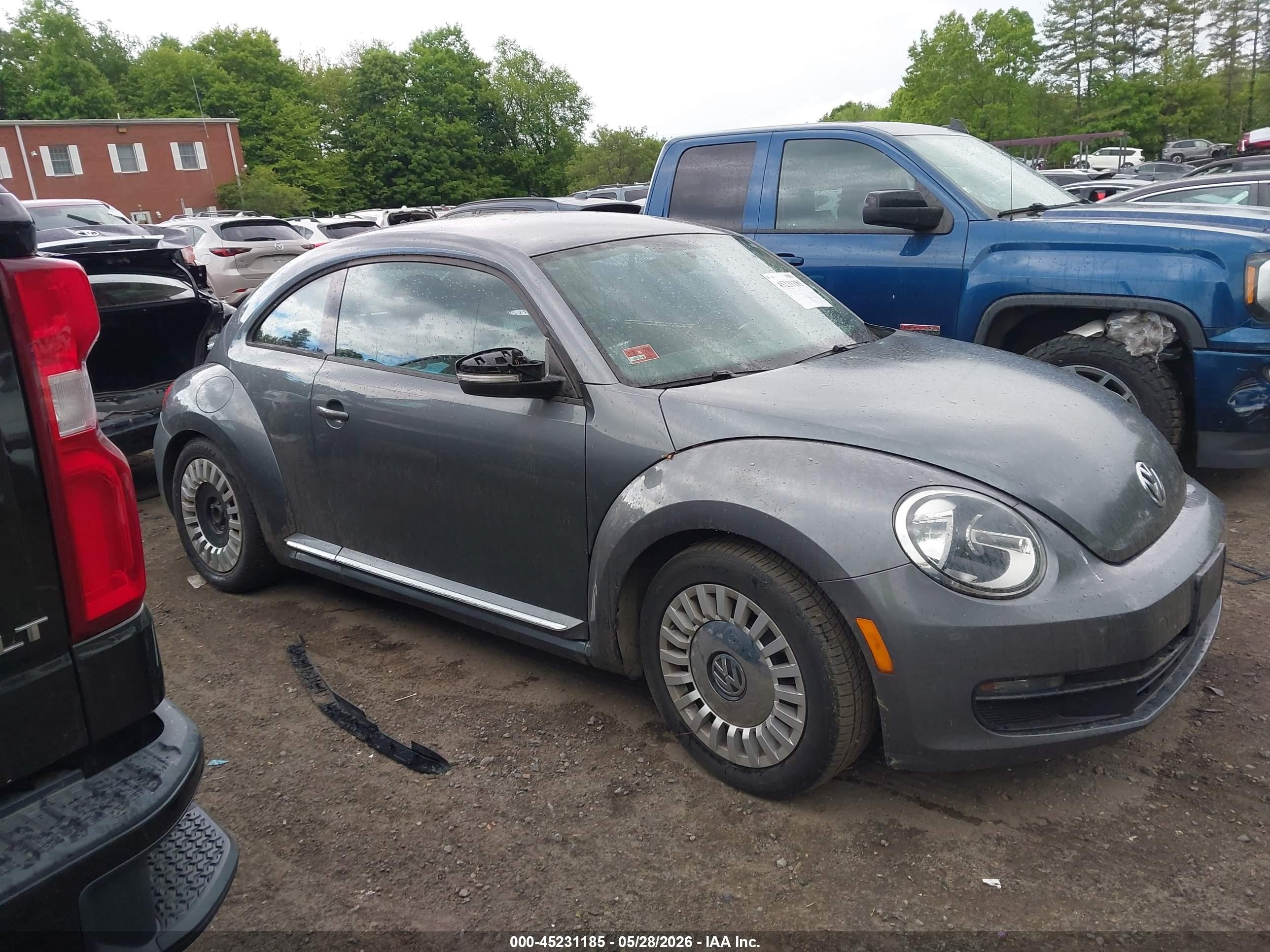 2014 Volkswagen Beetle 2.5l Gray vin: 3VWJP7ATXEM608885