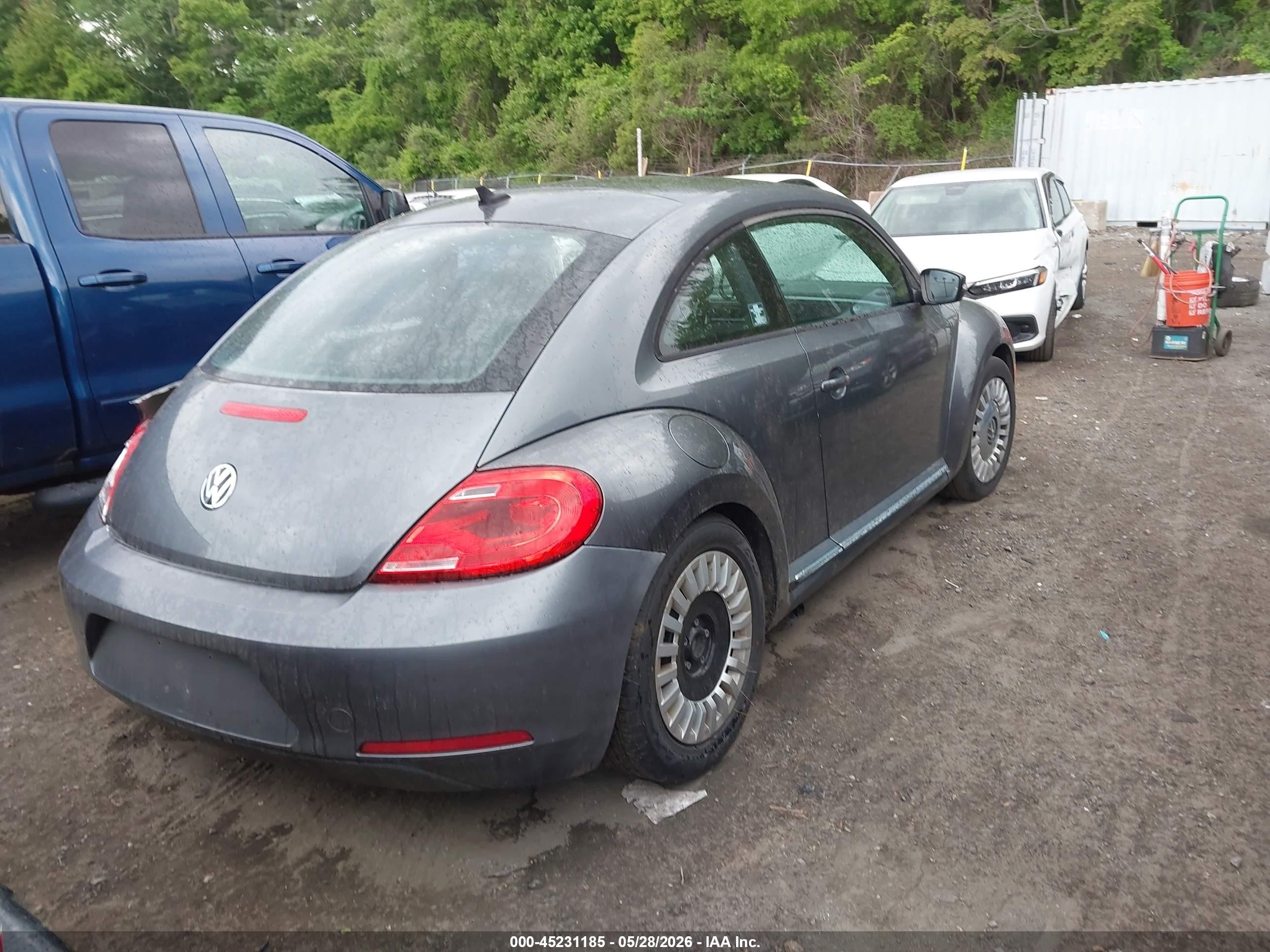 2014 Volkswagen Beetle 2.5l Gray vin: 3VWJP7ATXEM608885
