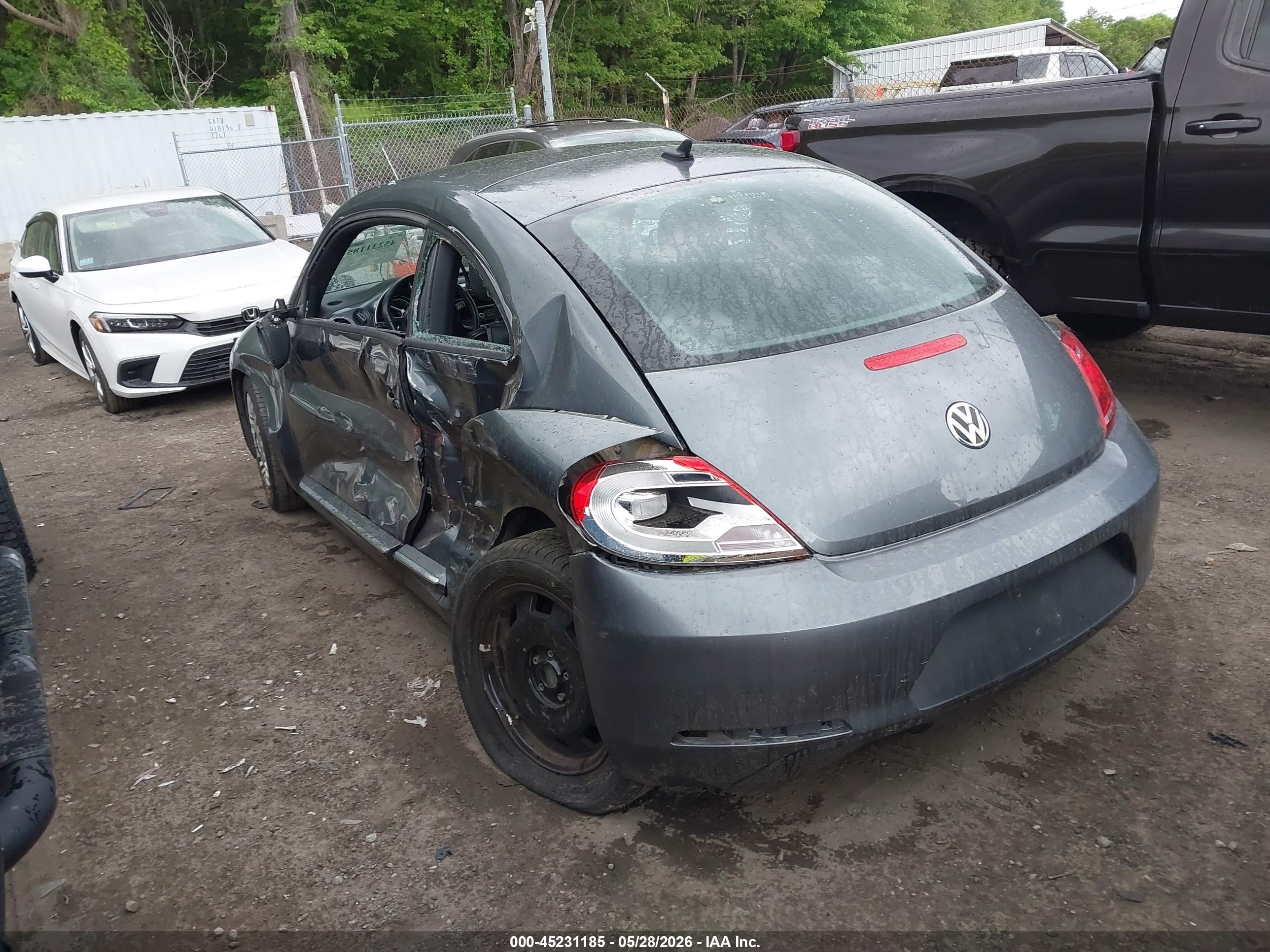 2014 Volkswagen Beetle 2.5l Gray vin: 3VWJP7ATXEM608885