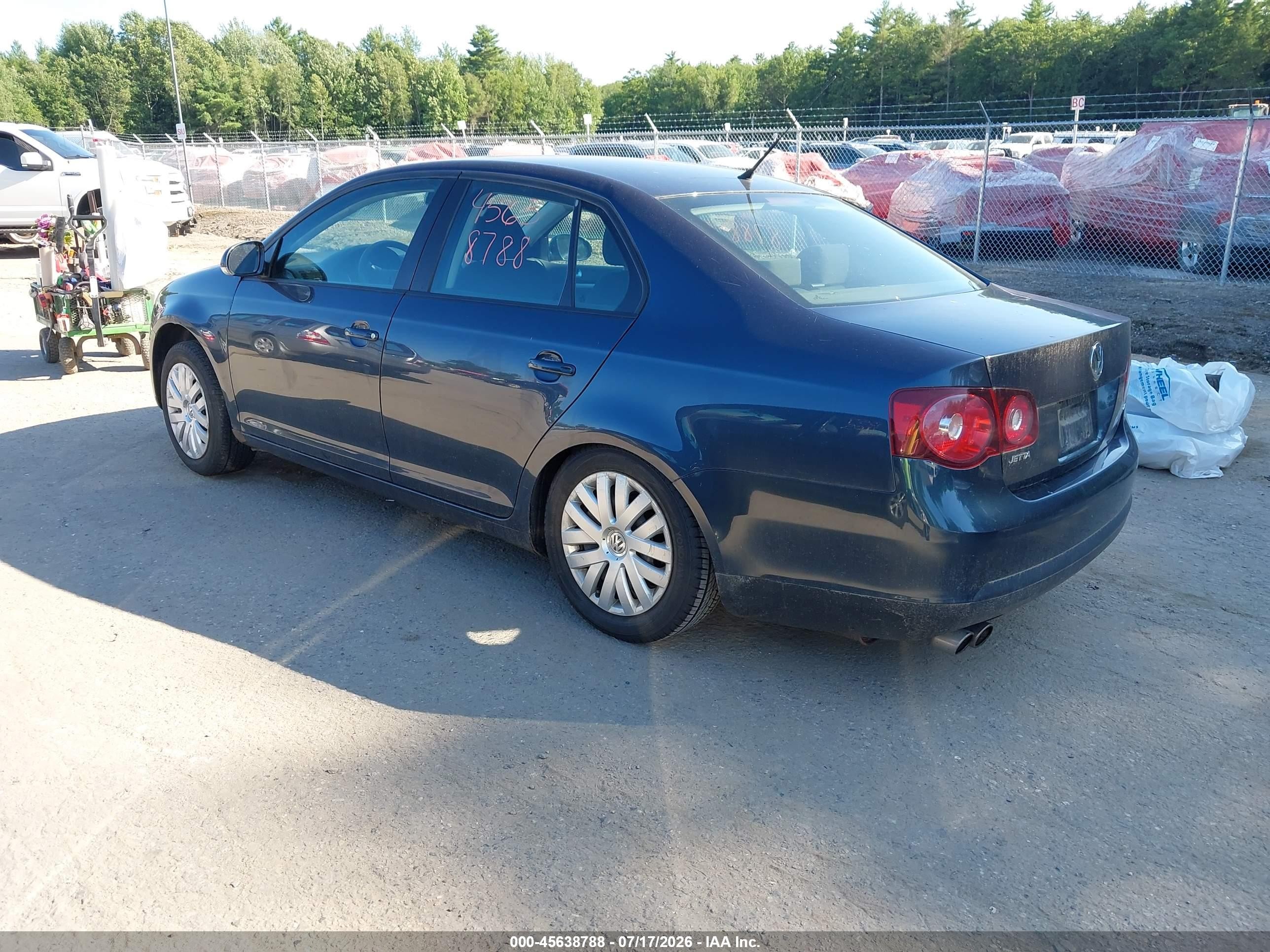 2010 Volkswagen Jetta S Blue vin: 3VWJX7AJ5AM004802