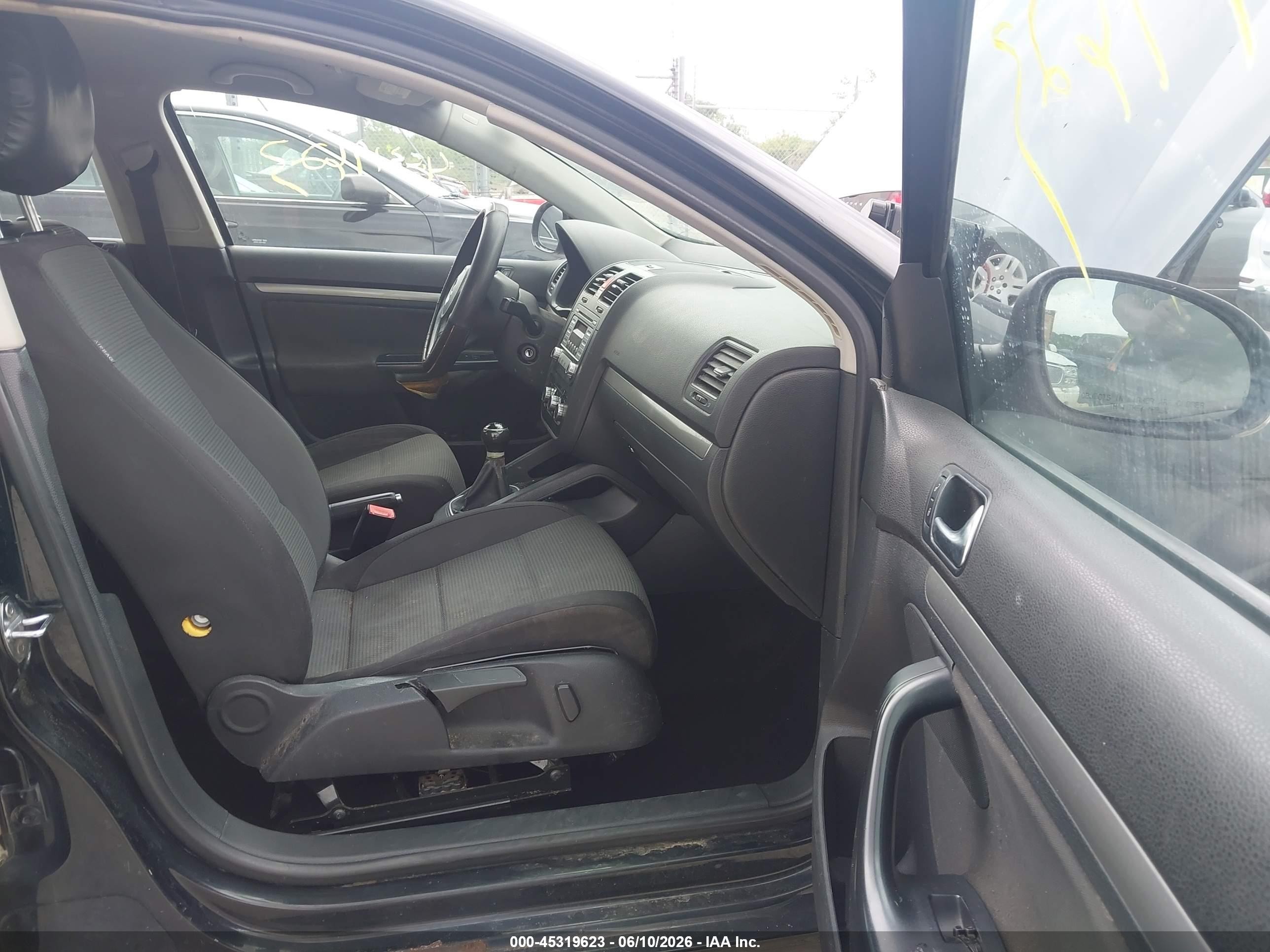 2010 Volkswagen Jetta S Black vin: 3VWJX7AJ9AM023904