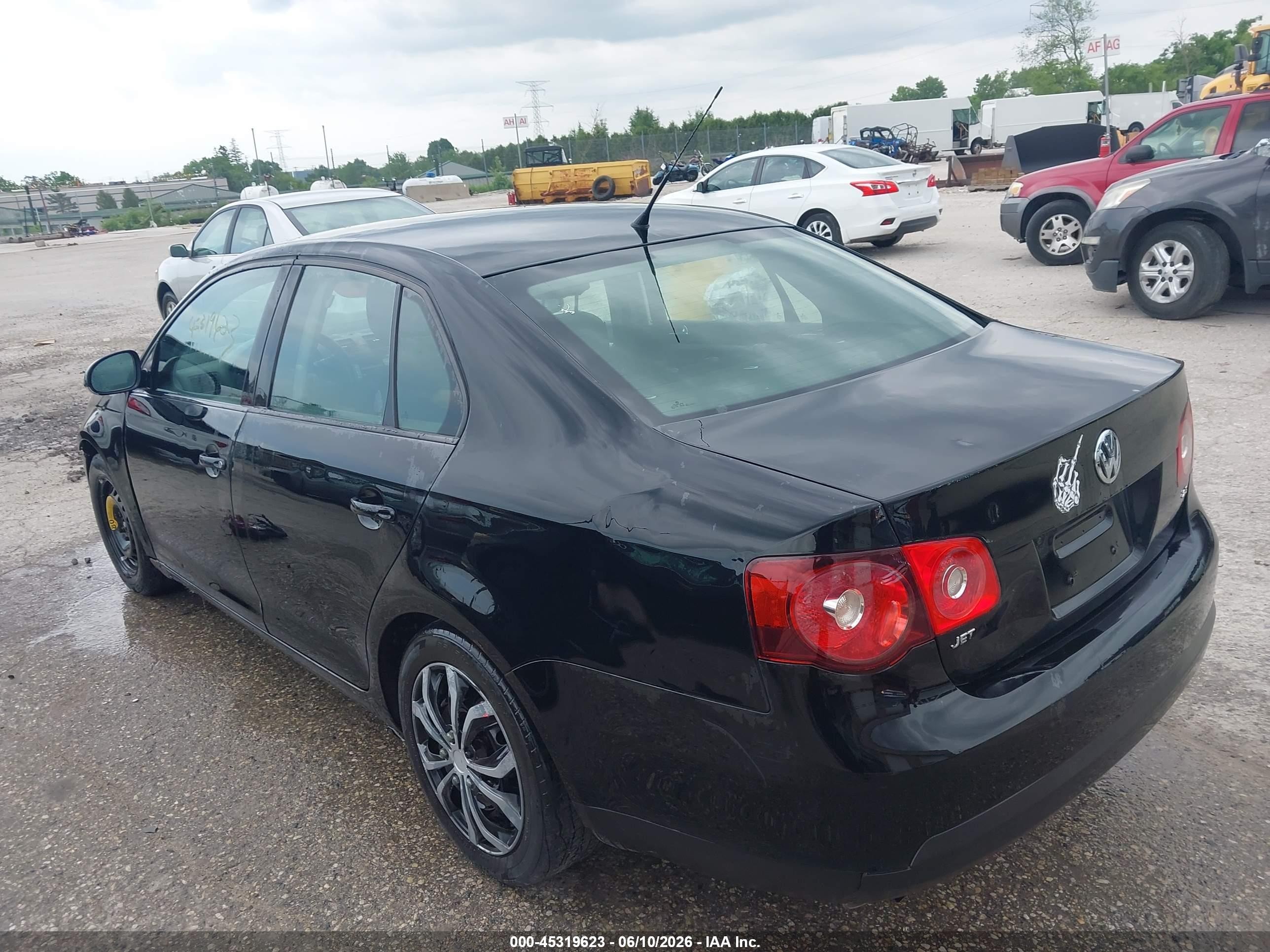 2010 Volkswagen Jetta S Black vin: 3VWJX7AJ9AM023904