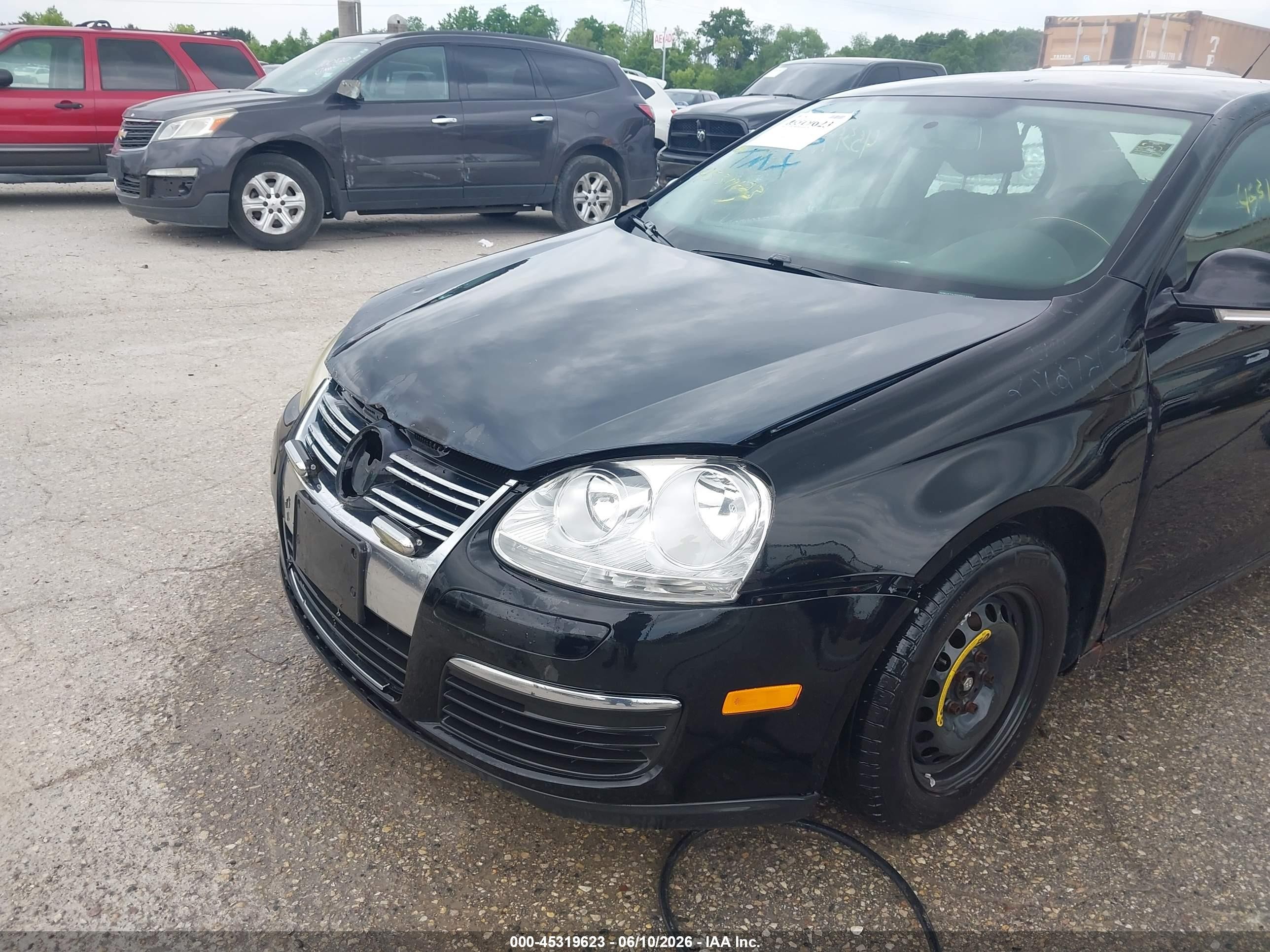 2010 Volkswagen Jetta S Black vin: 3VWJX7AJ9AM023904