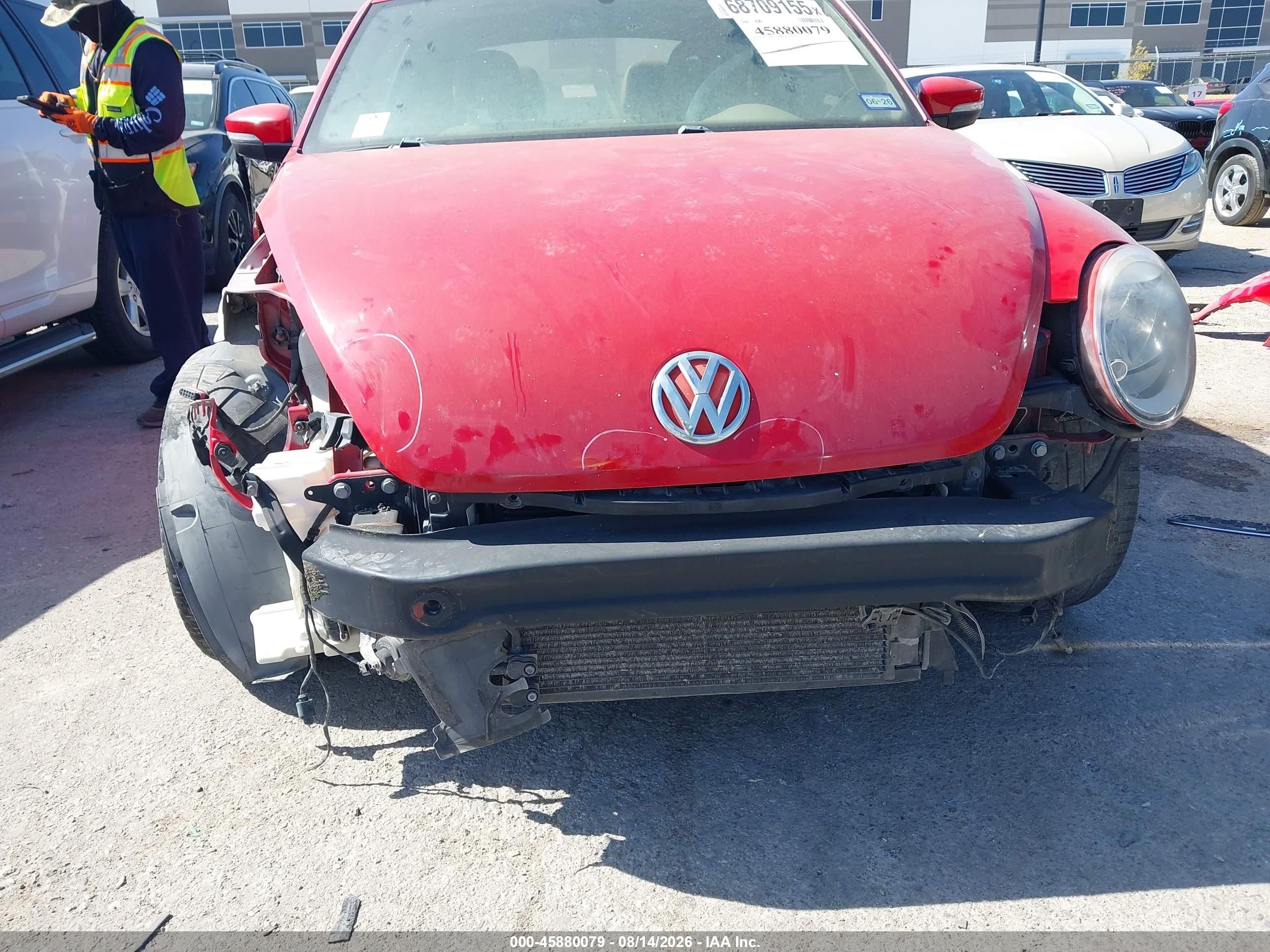 2013 Volkswagen Beetle 2.5l Red vin: 3VWJX7AT1DM647119