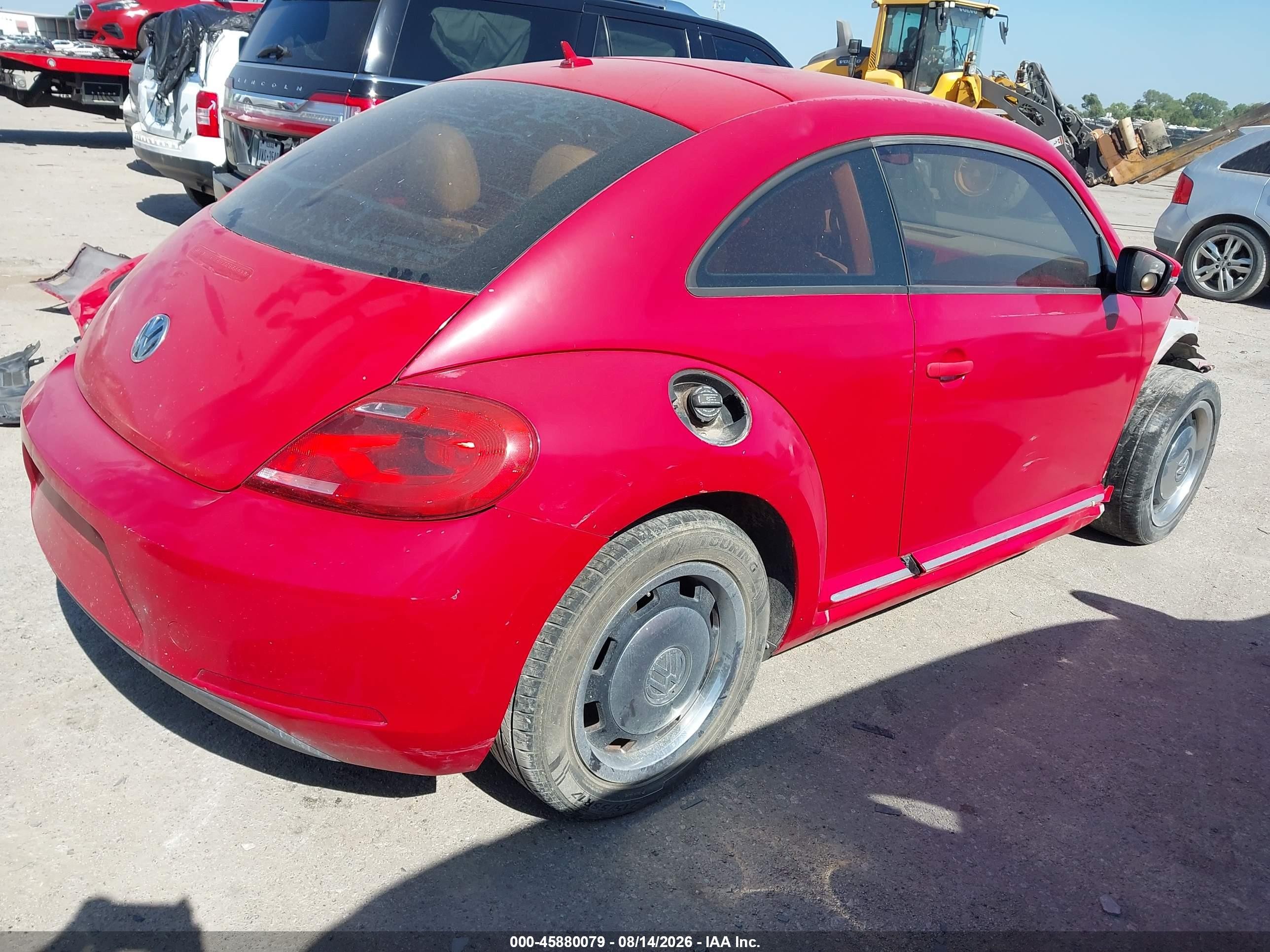 2013 Volkswagen Beetle 2.5l Red vin: 3VWJX7AT1DM647119