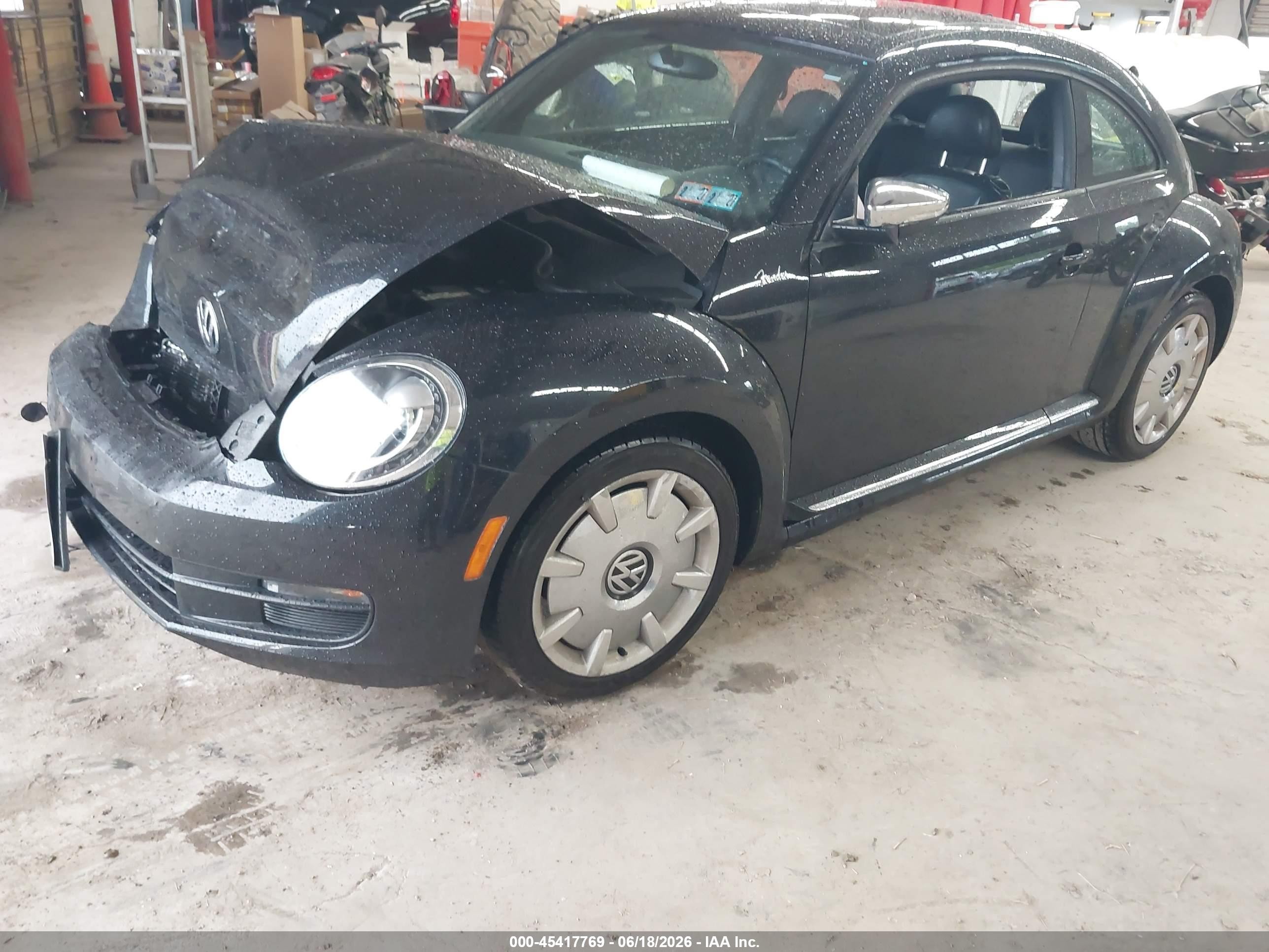 2013 Volkswagen Beetle 2.5l Fender Edition Black vin: 3VWJX7AT3DM654265