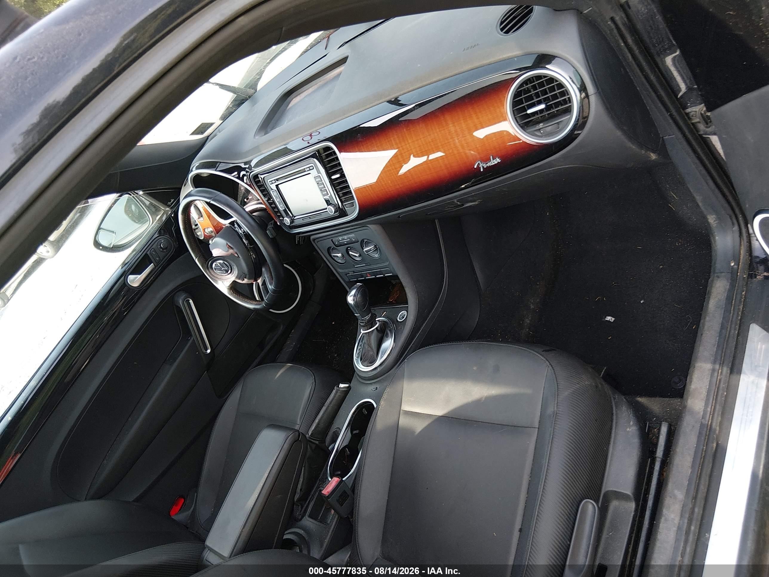 2013 Volkswagen Beetle 2.5l Fender Edition Черный vin: 3VWJX7AT4DM648734