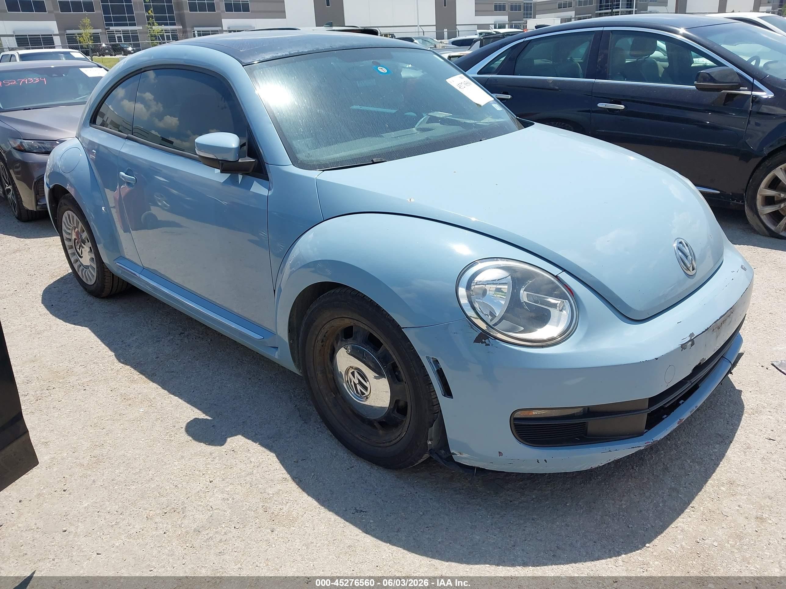 2013 Volkswagen Beetle 2.5l Light Blue vin: 3VWJX7AT4DM688263