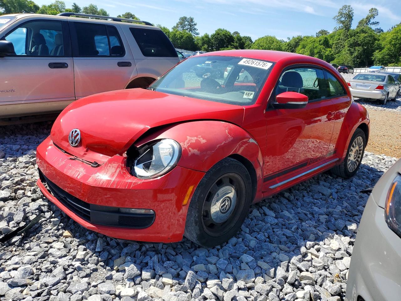 2013 Volkswagen Beetle Red vin: 3VWJX7AT6DM668791