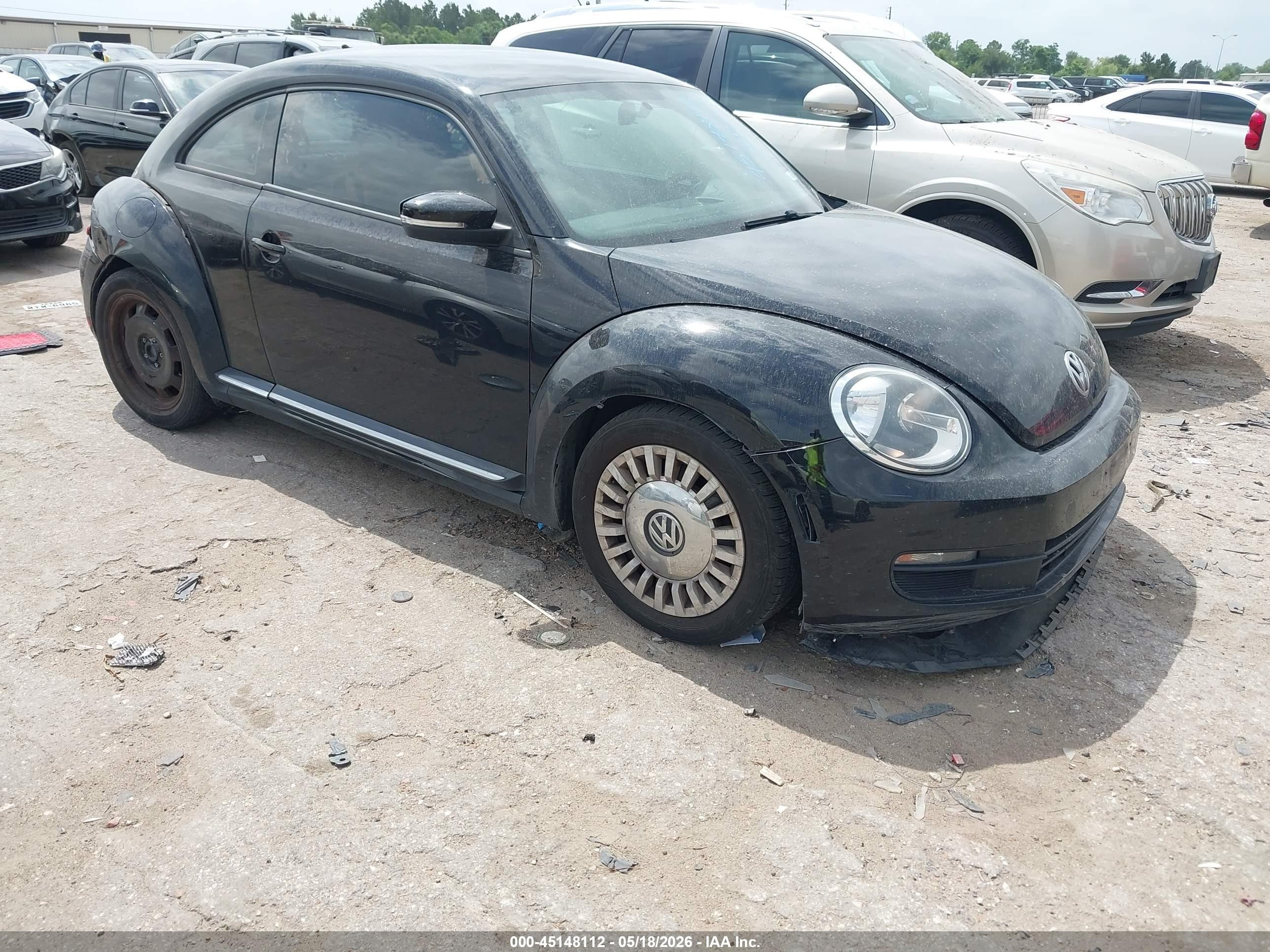 2014 Volkswagen Beetle 2.5l Black vin: 3VWJX7AT6EM621939