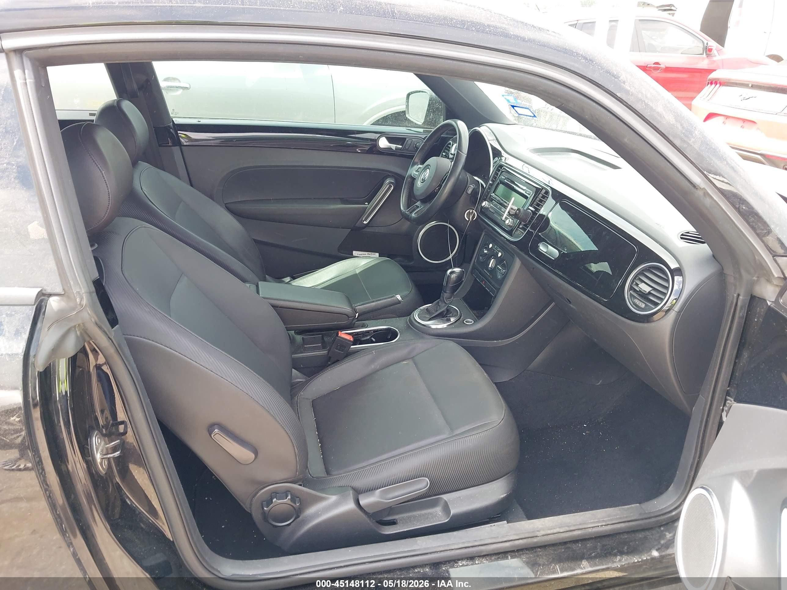 2014 Volkswagen Beetle 2.5l Black vin: 3VWJX7AT6EM621939