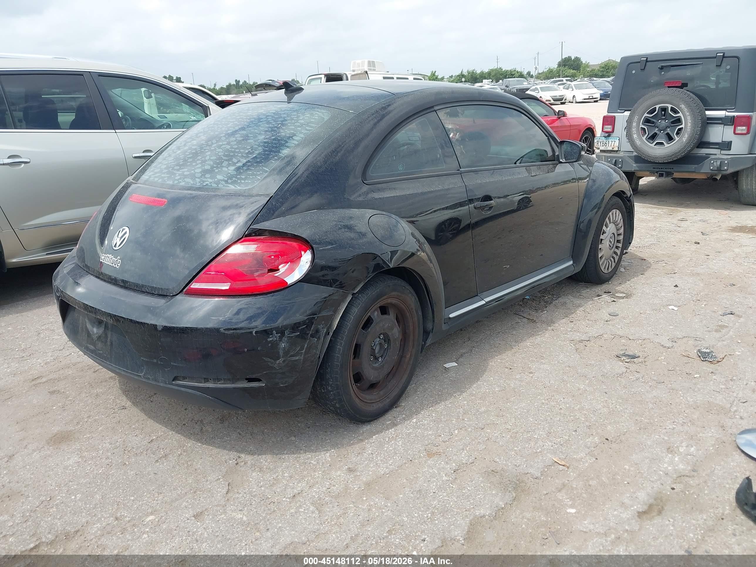 2014 Volkswagen Beetle 2.5l Black vin: 3VWJX7AT6EM621939