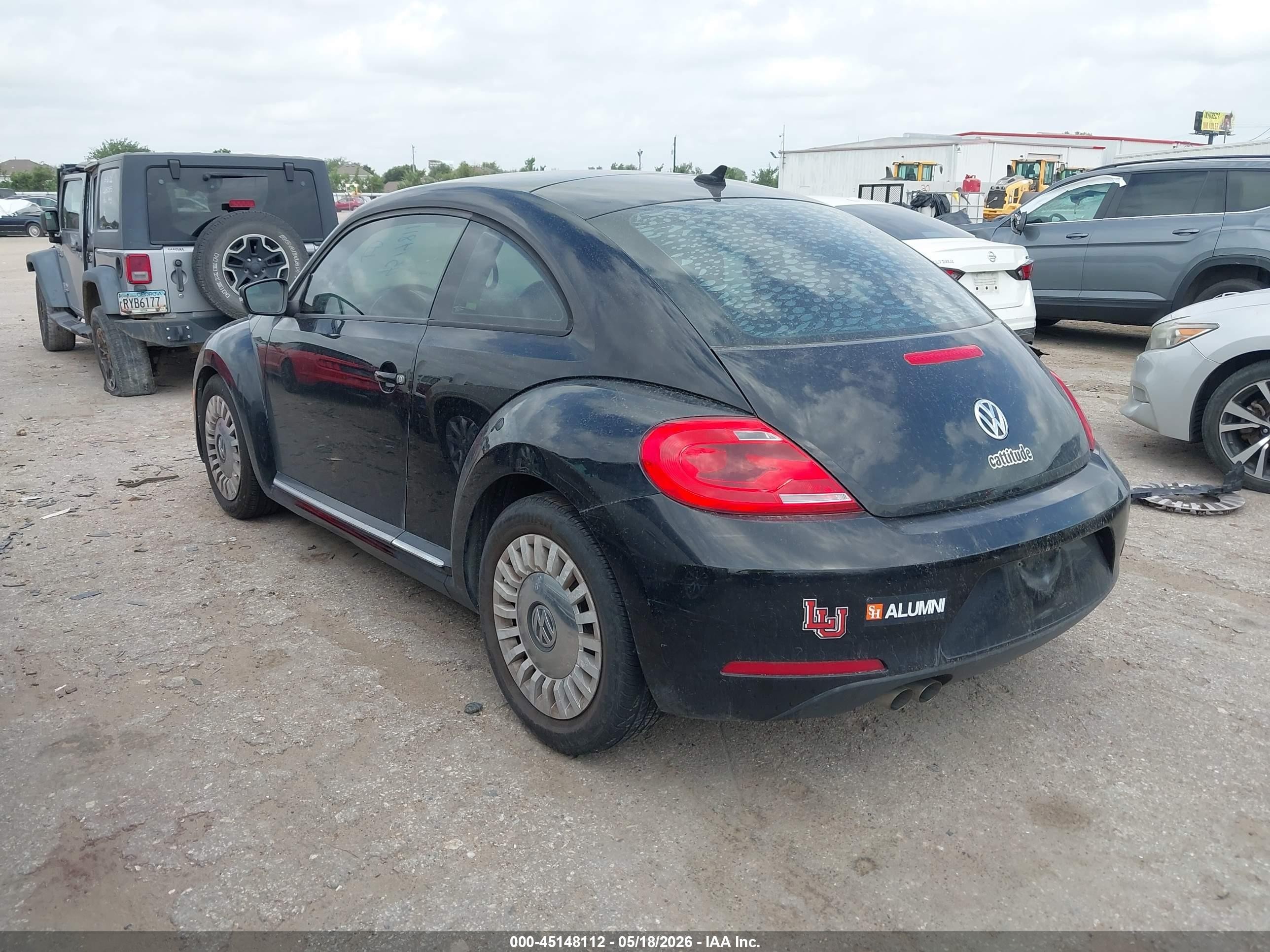 2014 Volkswagen Beetle 2.5l Black vin: 3VWJX7AT6EM621939