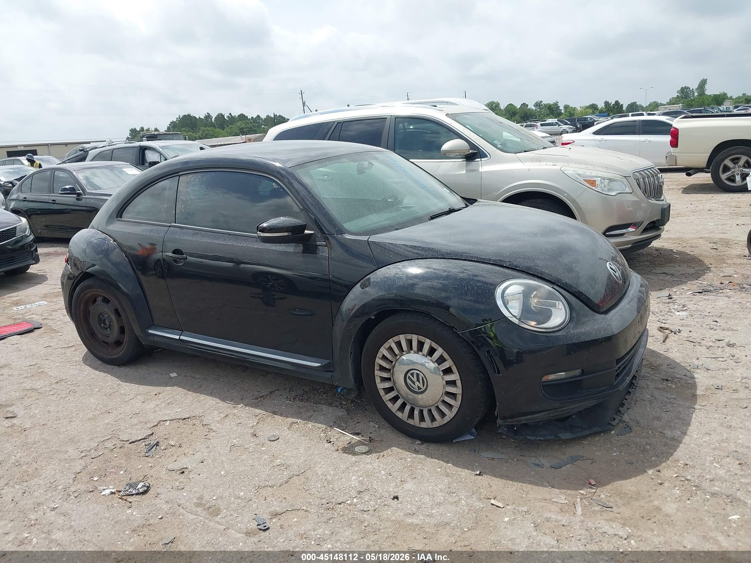 2014 Volkswagen Beetle 2.5l Black vin: 3VWJX7AT6EM621939