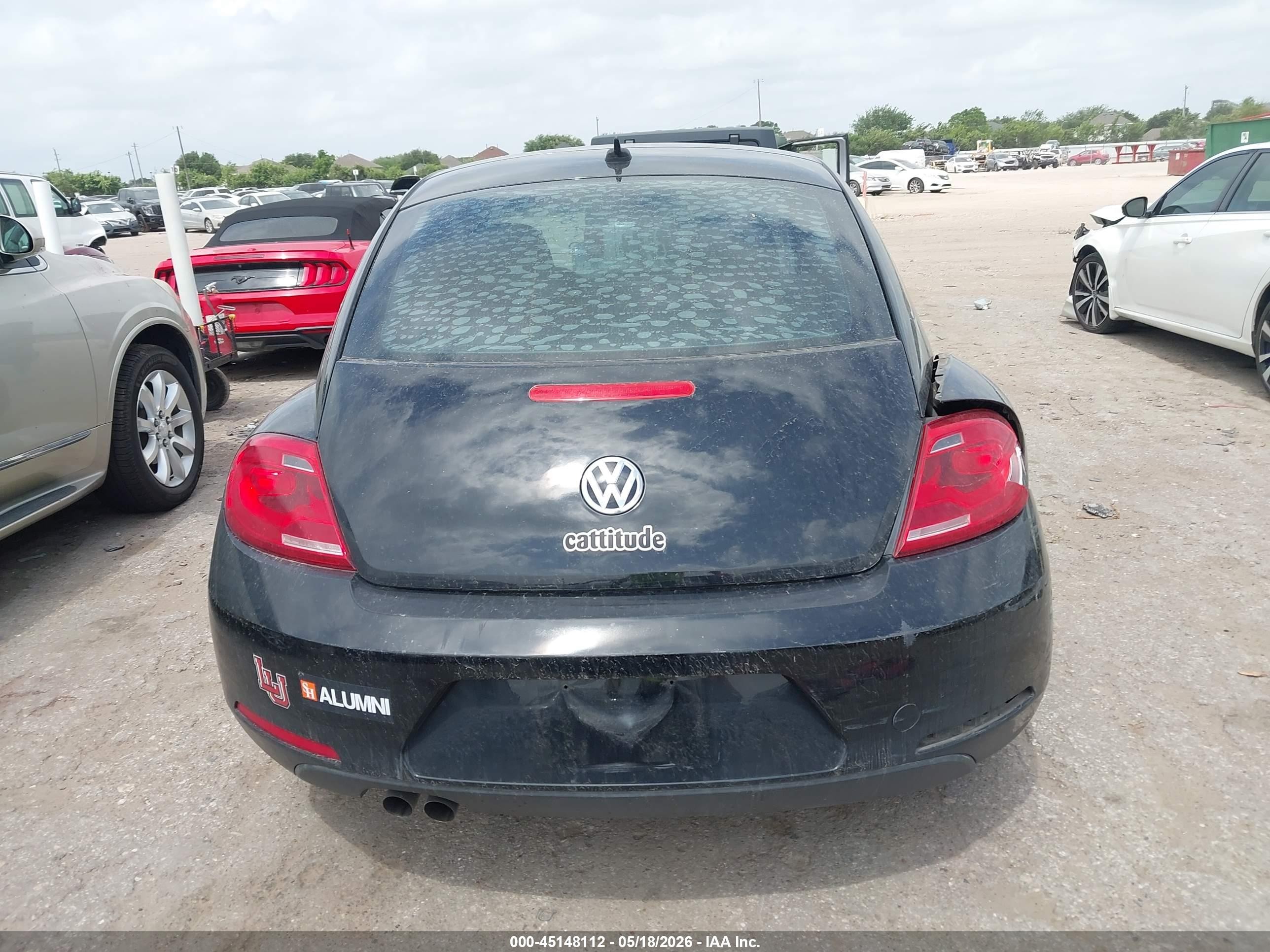 2014 Volkswagen Beetle 2.5l Black vin: 3VWJX7AT6EM621939