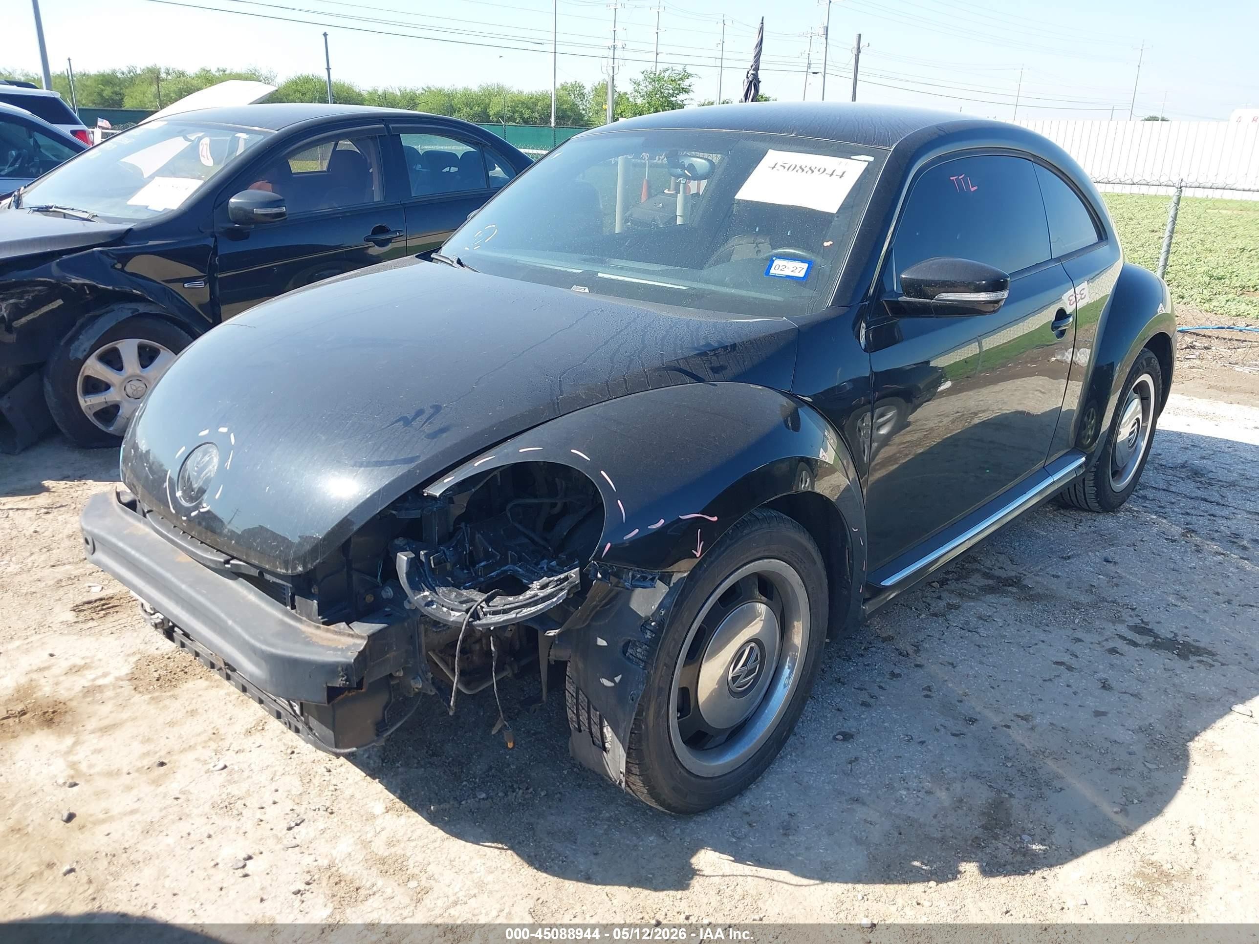 2012 Volkswagen Beetle 2.5l Black vin: 3VWJX7AT8CM648654
