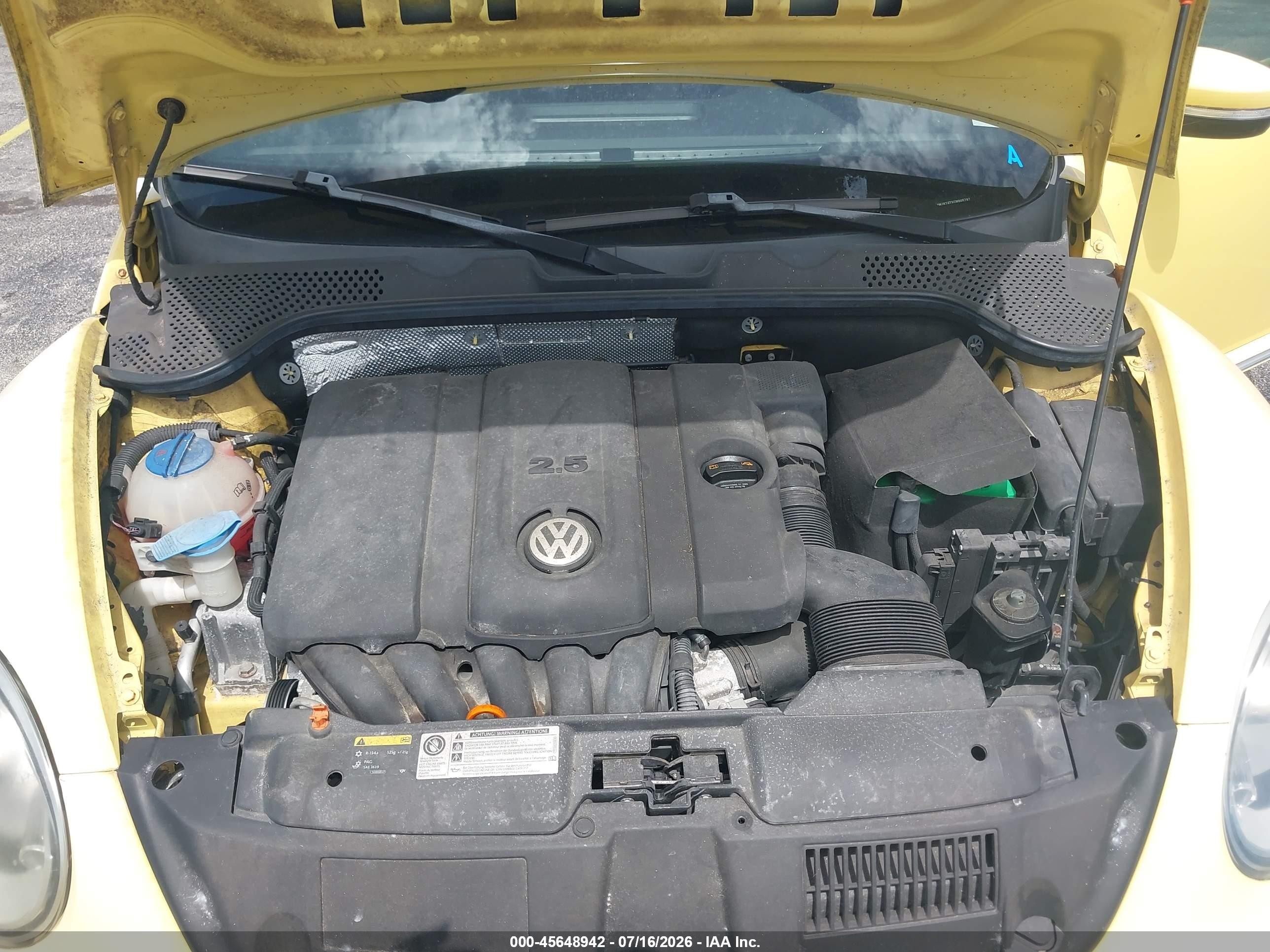 2012 Volkswagen Beetle 2.5l Yellow vin: 3VWJX7ATXCM605787