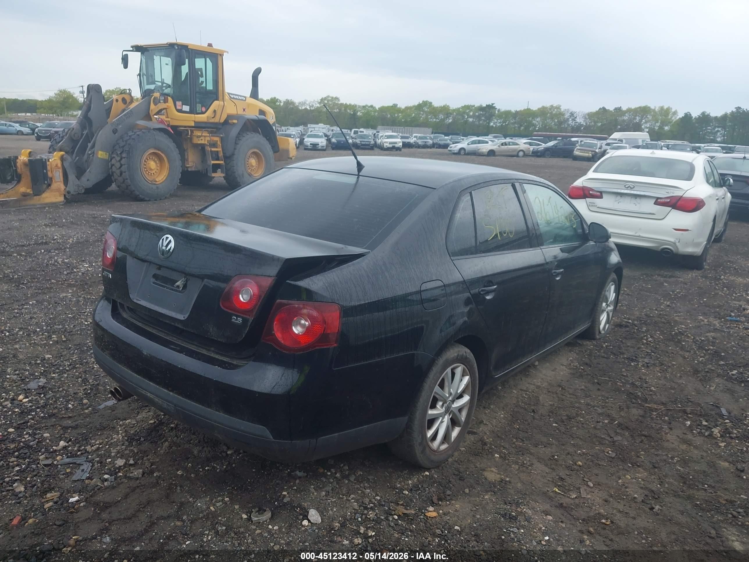2008 Volkswagen Jetta S Black vin: 3VWJZ71K28M153407