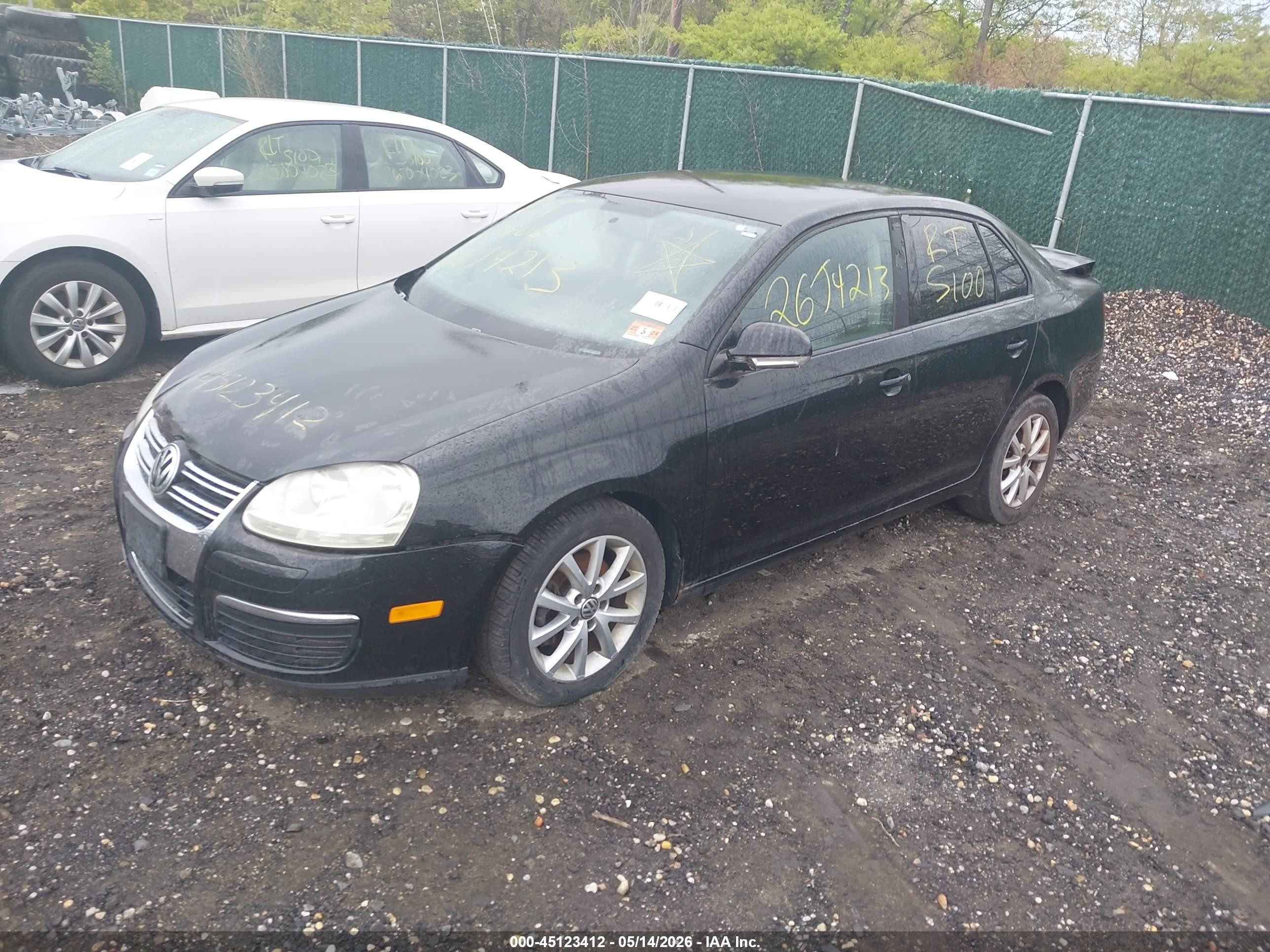 2008 Volkswagen Jetta S Black vin: 3VWJZ71K28M153407
