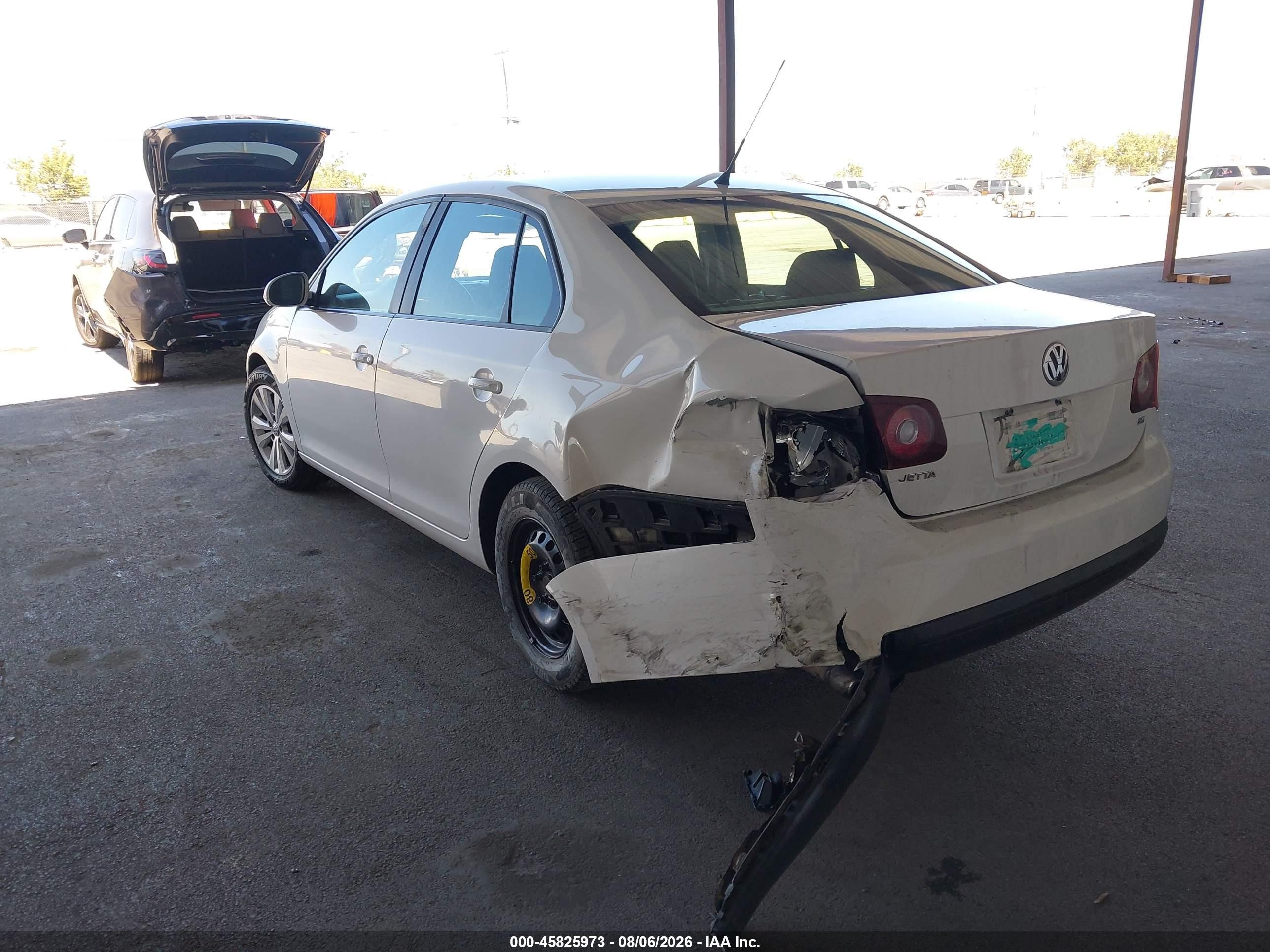 2009 Volkswagen Jetta S White vin: 3VWJZ71K29M033561