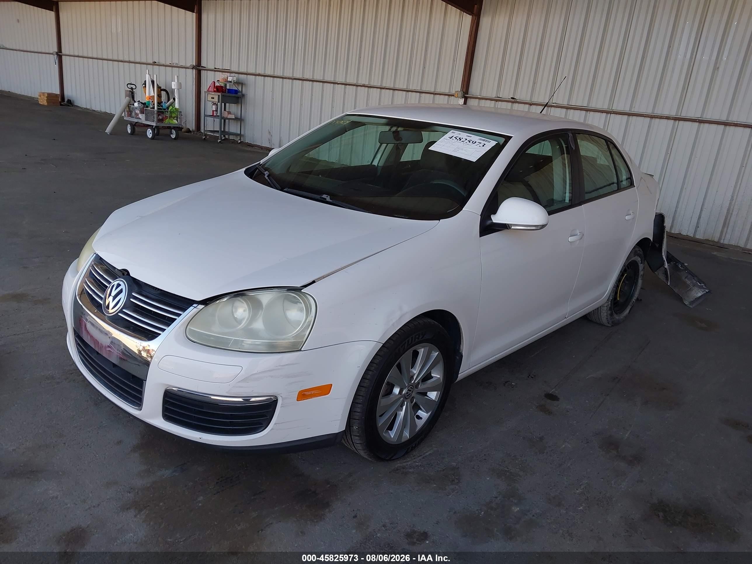 2009 Volkswagen Jetta S White vin: 3VWJZ71K29M033561