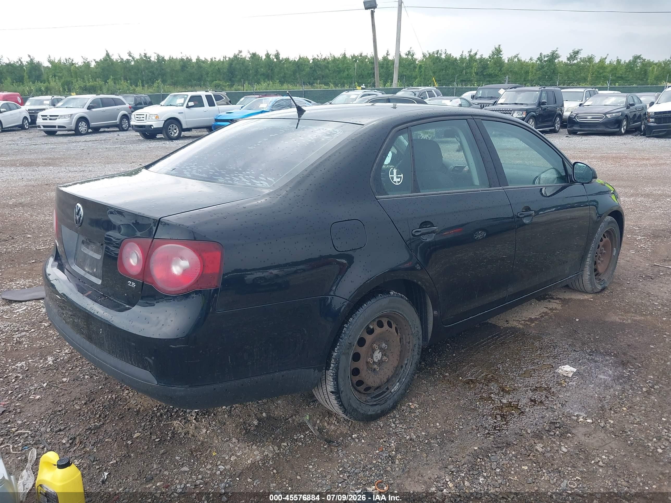 2008 Volkswagen Jetta S Black vin: 3VWJZ71K48M152310