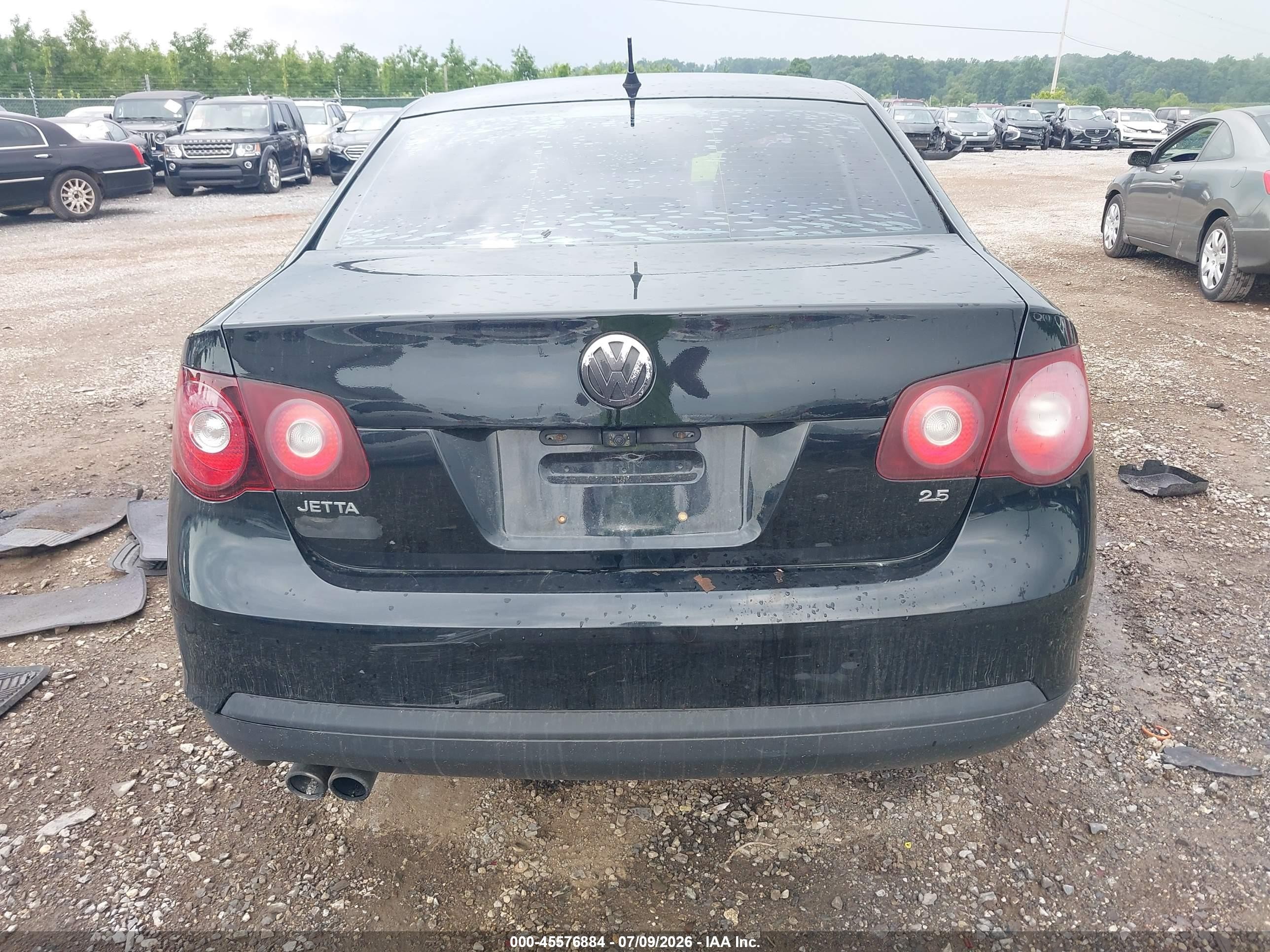 2008 Volkswagen Jetta S Black vin: 3VWJZ71K48M152310