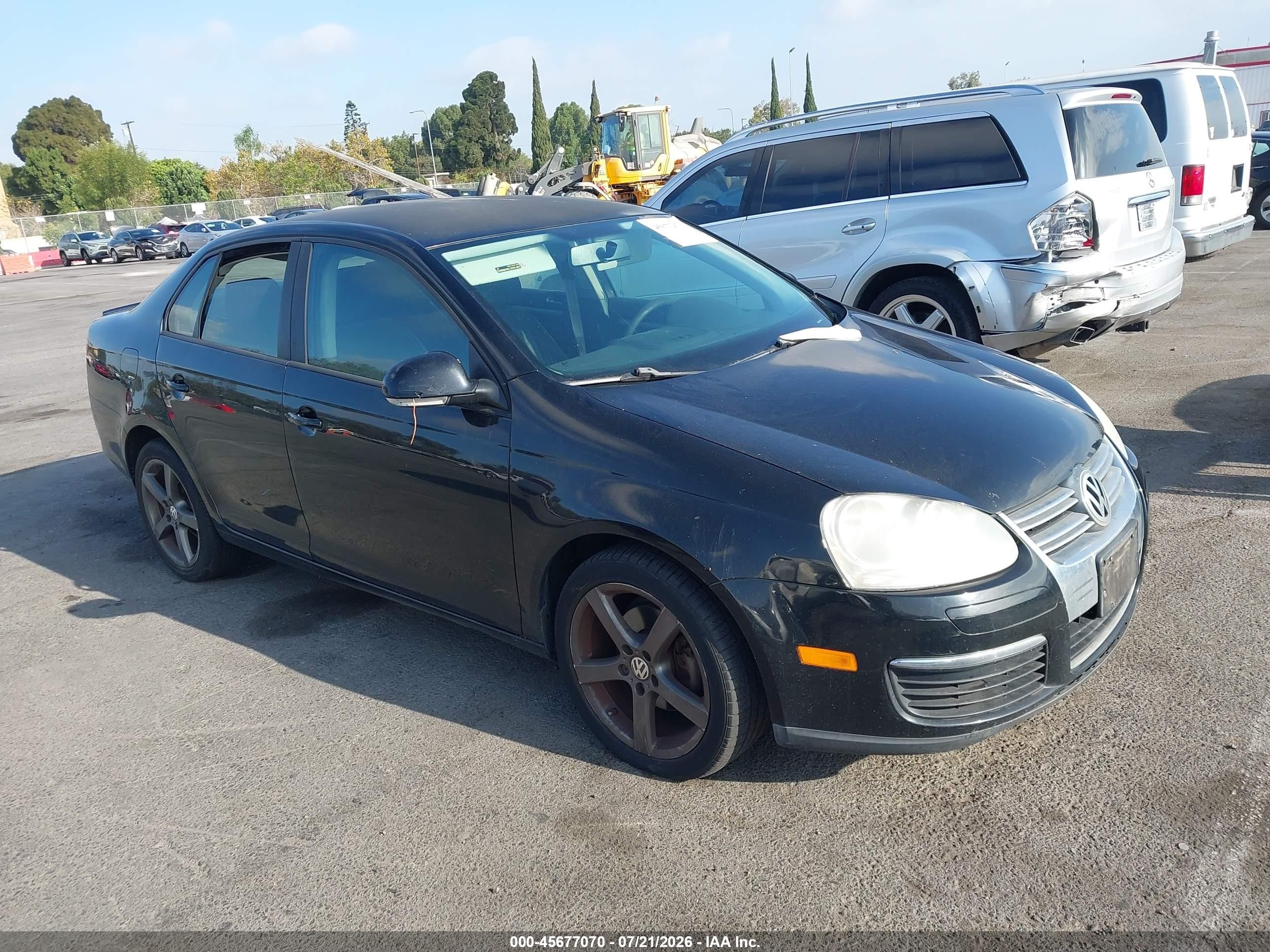 2009 Volkswagen Jetta S Black vin: 3VWJZ71K79M138726