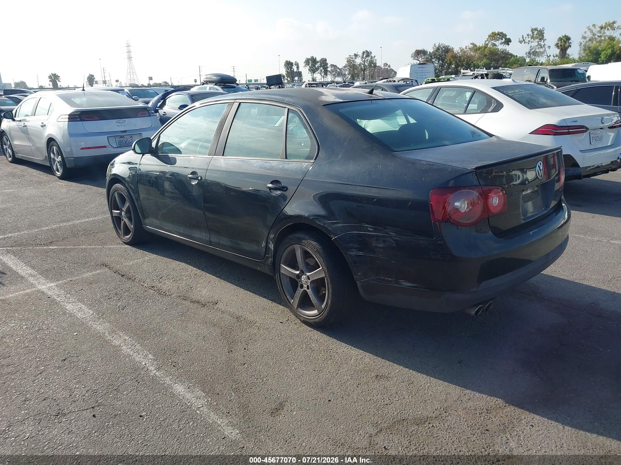2009 Volkswagen Jetta S Black vin: 3VWJZ71K79M138726