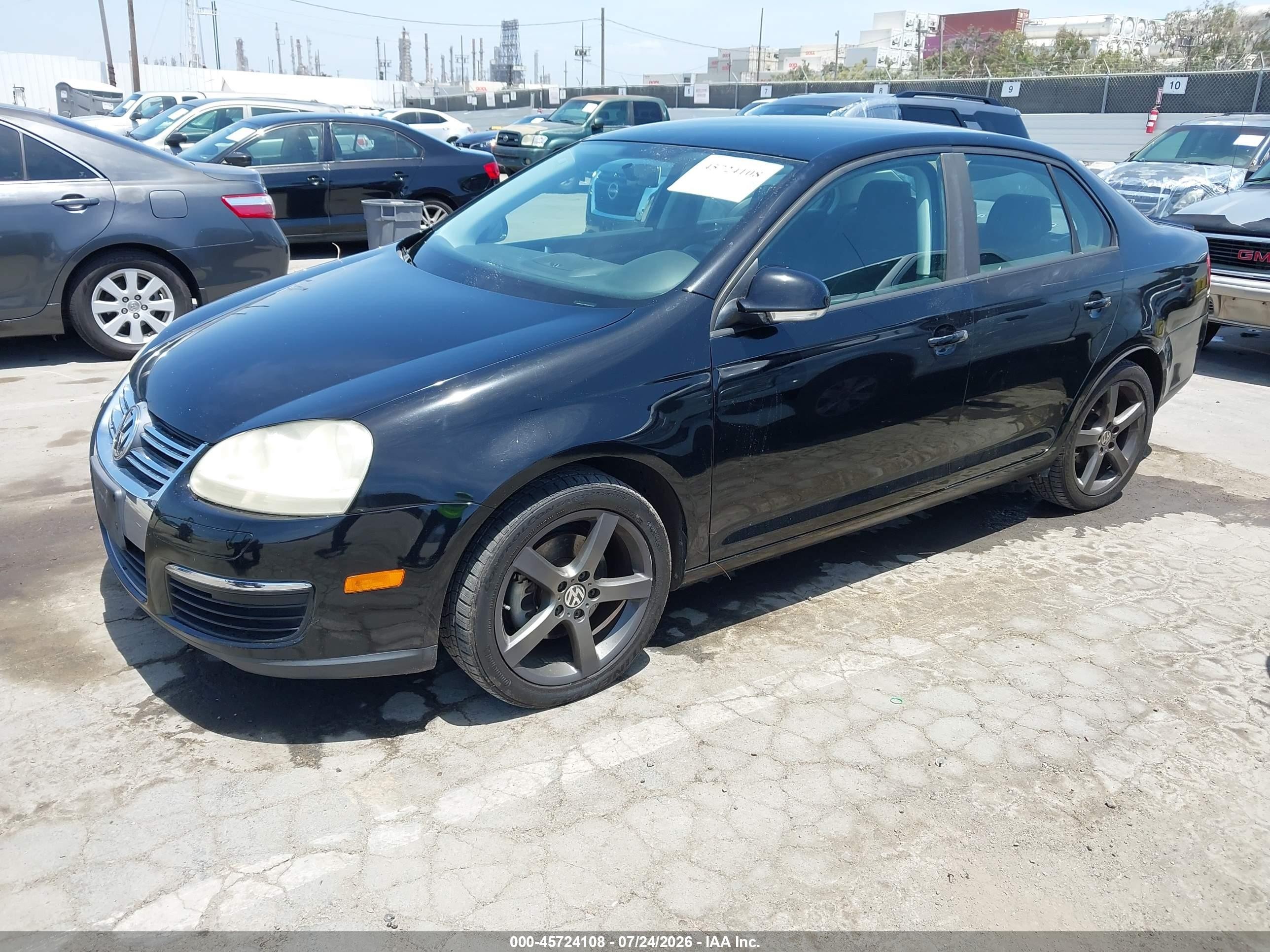 2009 Volkswagen Jetta S Black vin: 3VWJZ71K89M123474