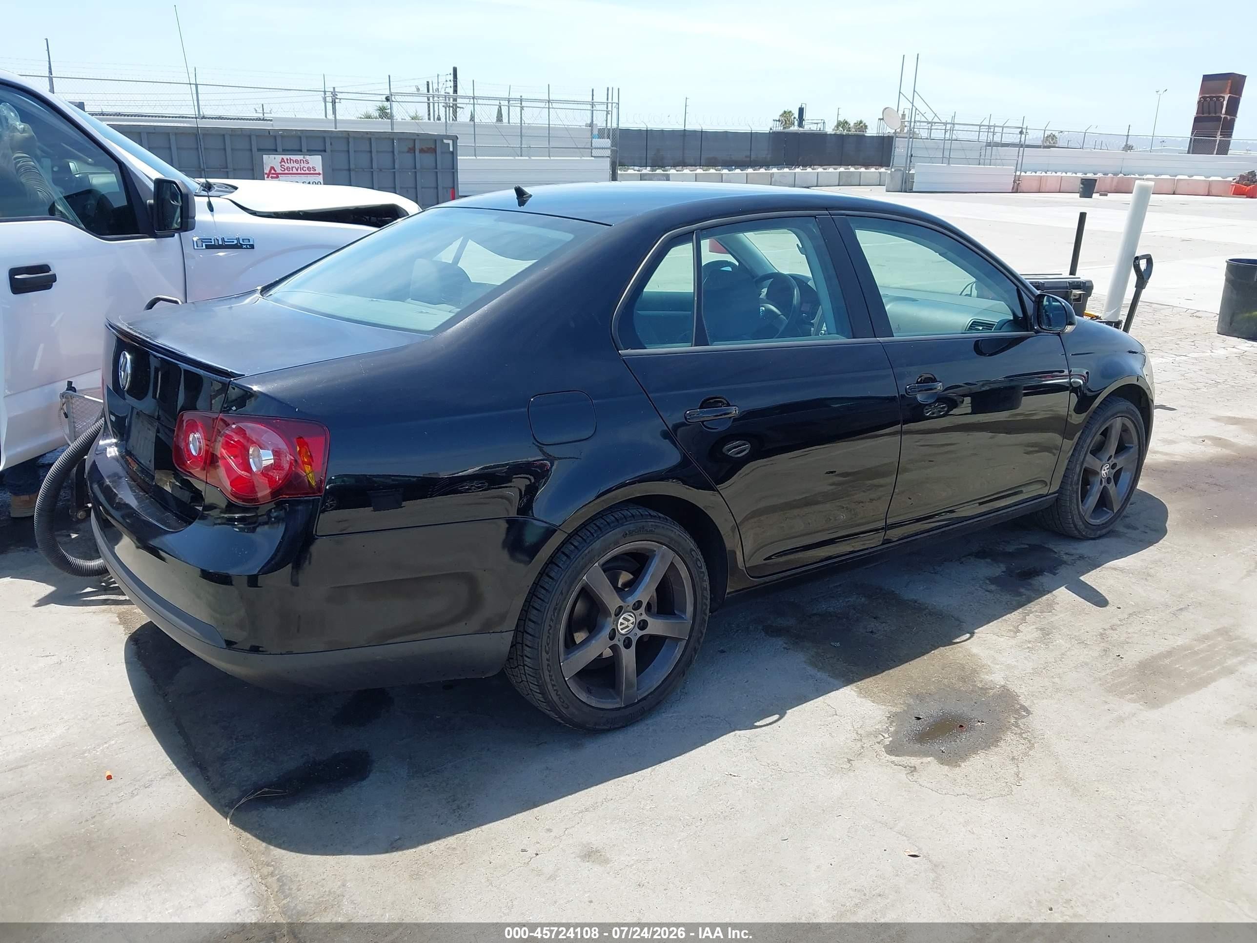 2009 Volkswagen Jetta S Black vin: 3VWJZ71K89M123474