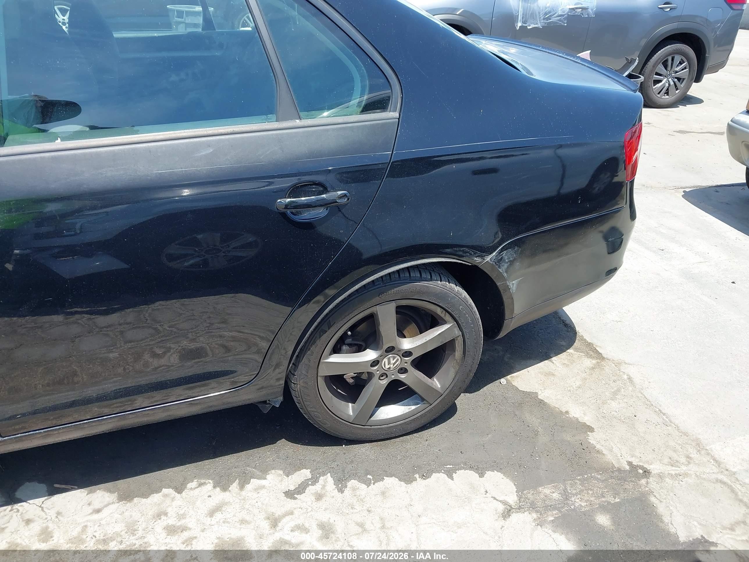 2009 Volkswagen Jetta S Black vin: 3VWJZ71K89M123474