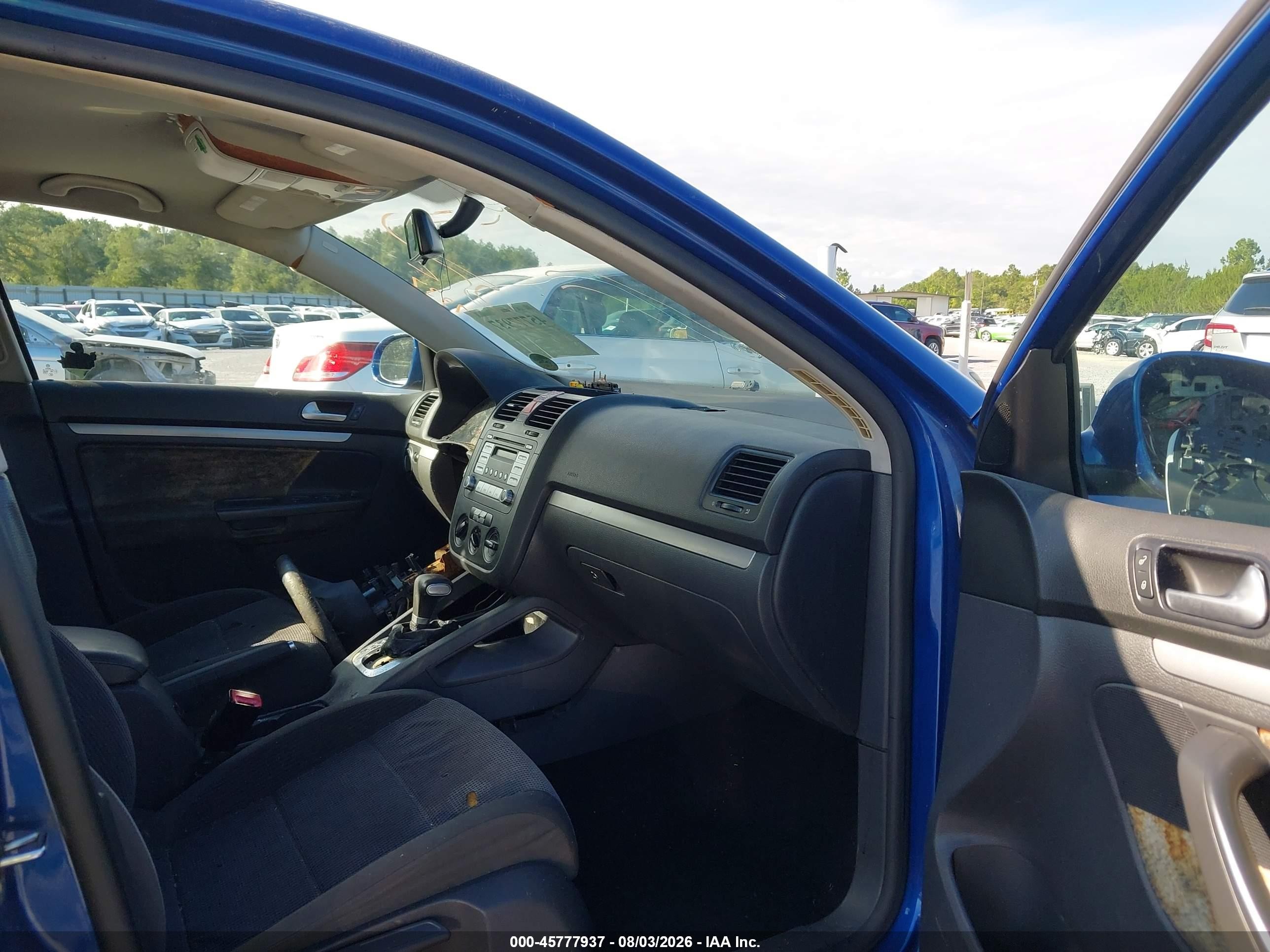 2008 Volkswagen Jetta S Blue vin: 3VWJZ71K98M026962